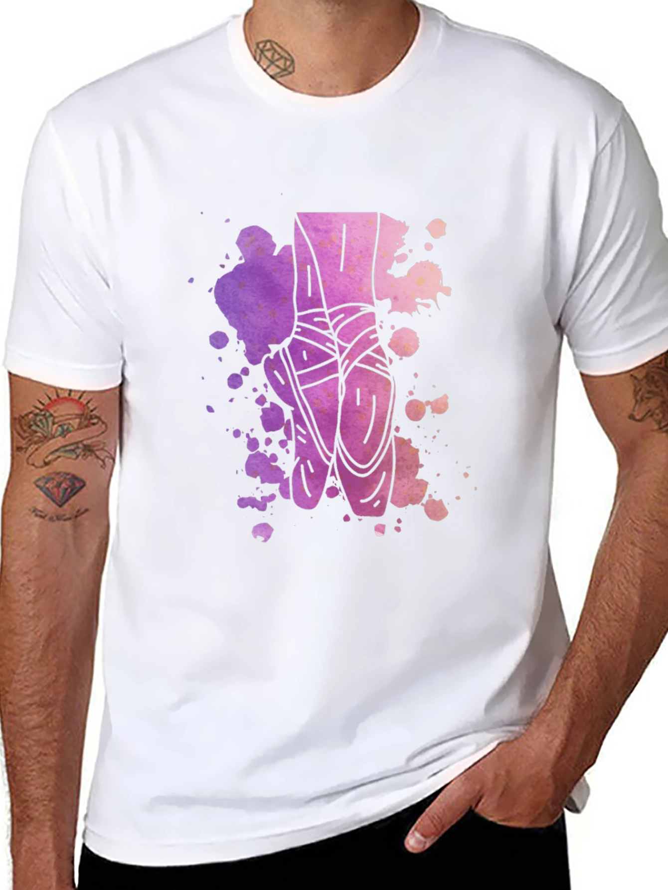 Ballet Pointe Shoes Graphic Tee - Artistic Design
