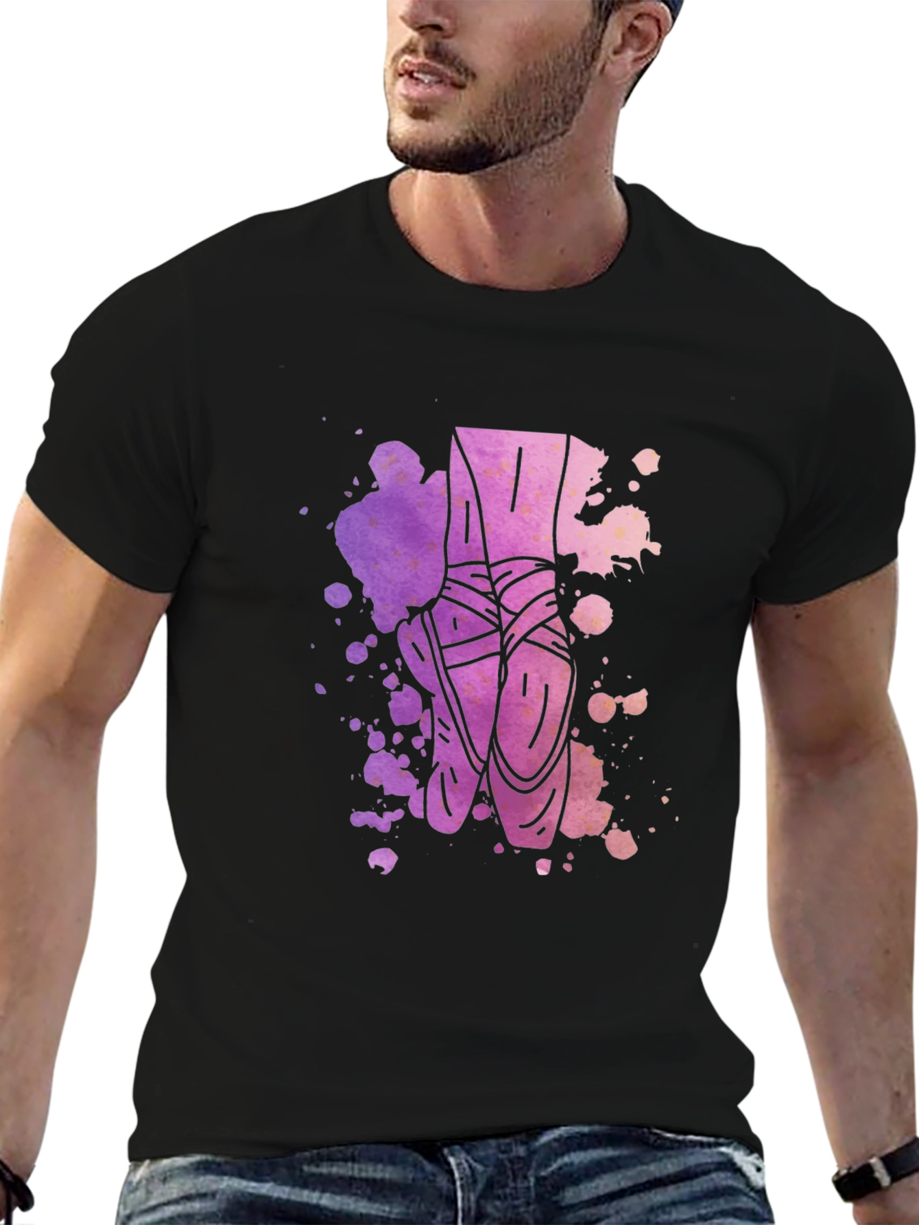 Ballet Pointe Shoes Graphic Tee - Artistic Design