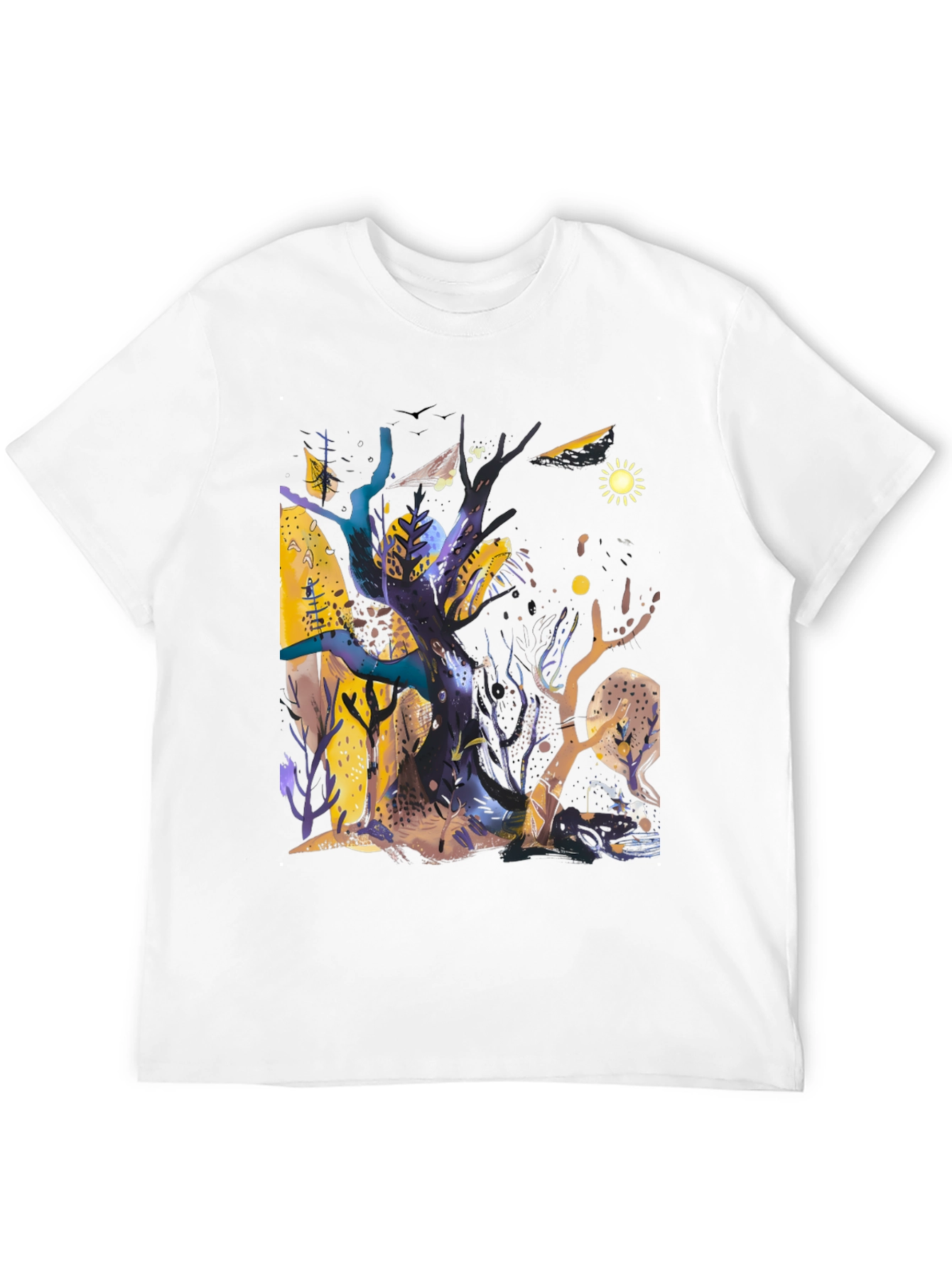 Whimsical Forest Graphic Tee - Unique Artistic Design