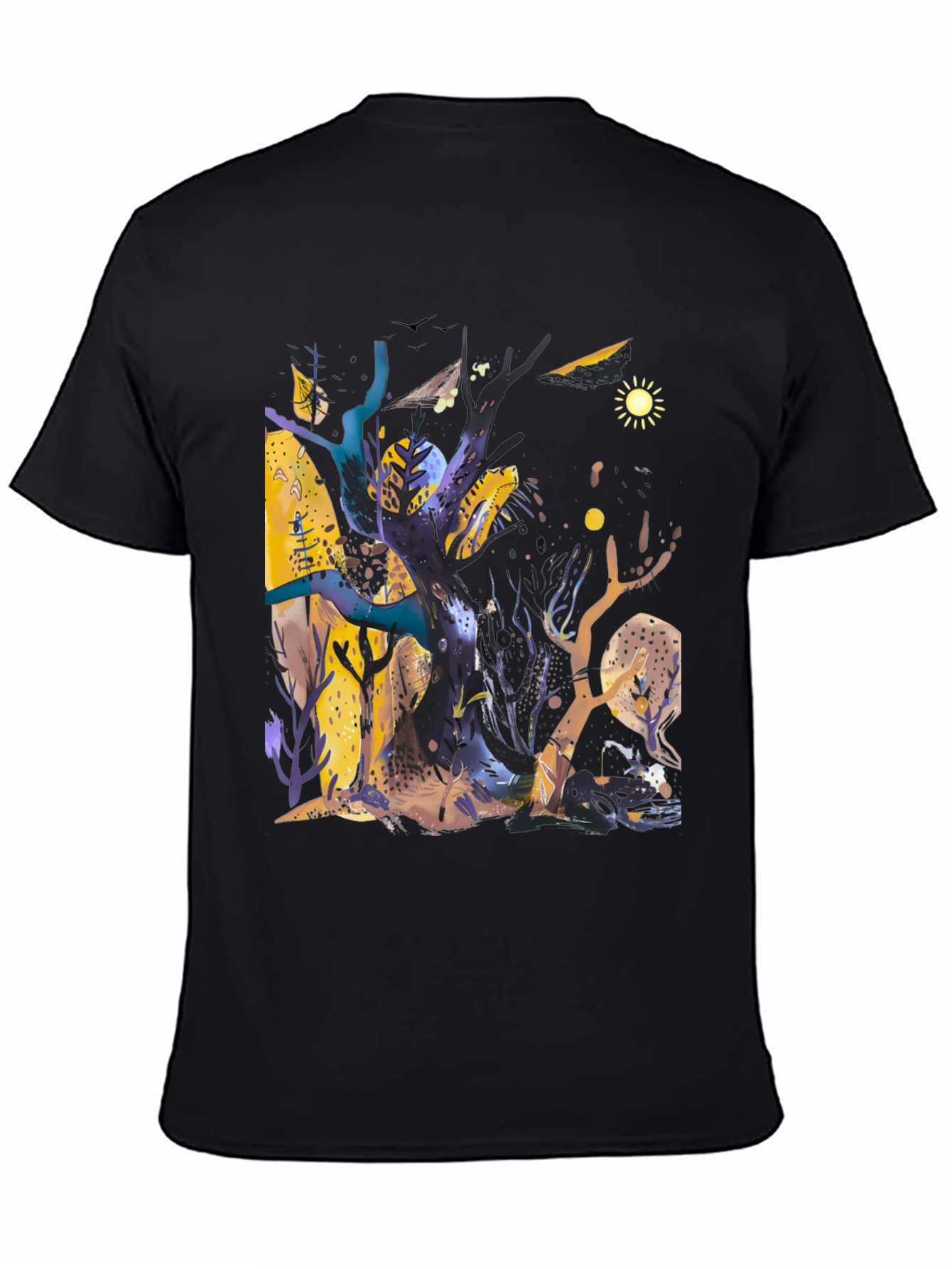 Whimsical Forest Graphic Tee - Unique Artistic Design
