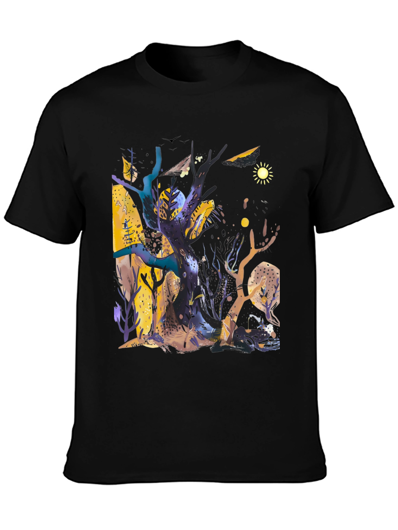 Whimsical Forest Graphic Tee - Unique Artistic Design