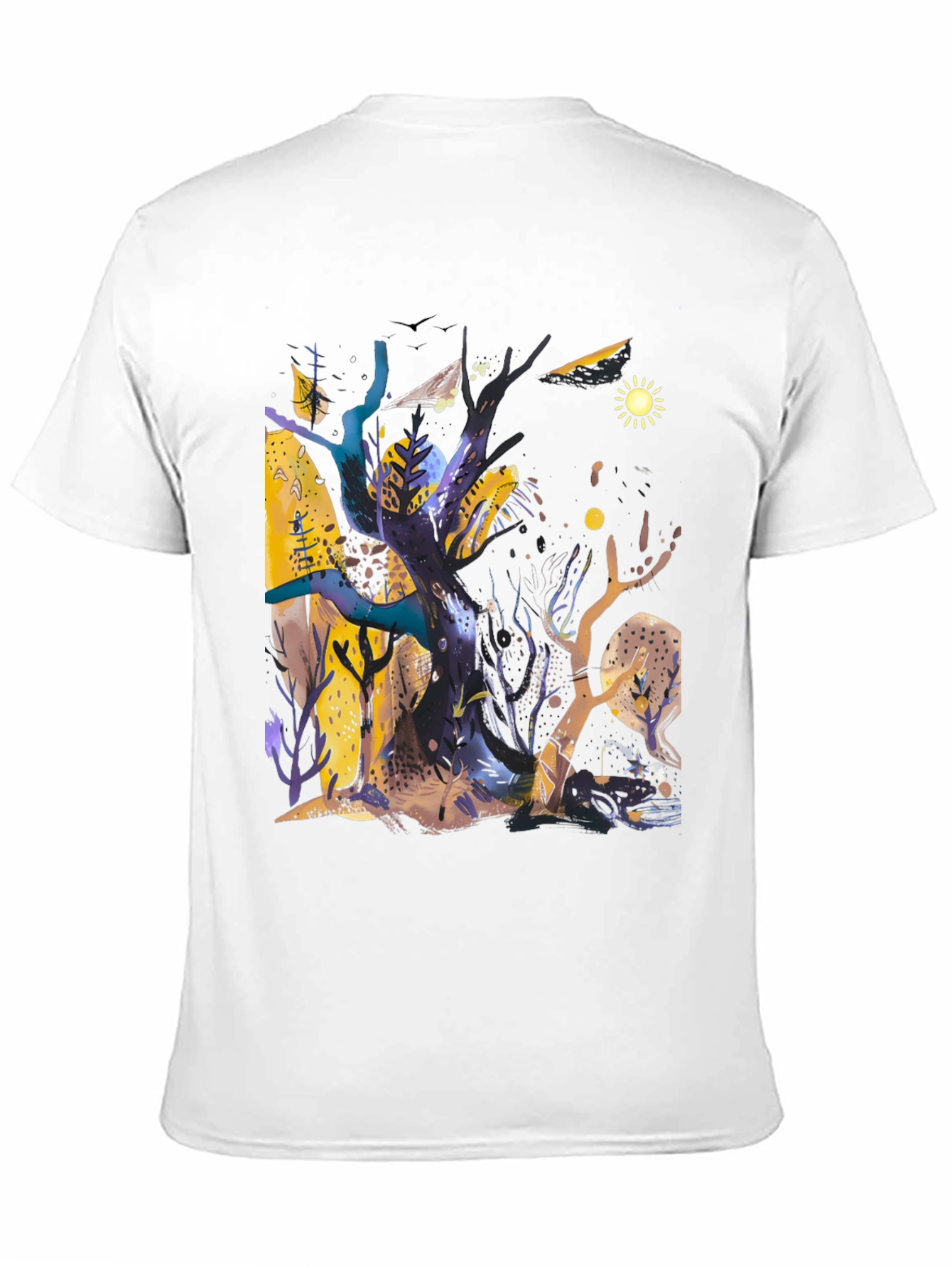 Whimsical Forest Graphic Tee - Unique Artistic Design