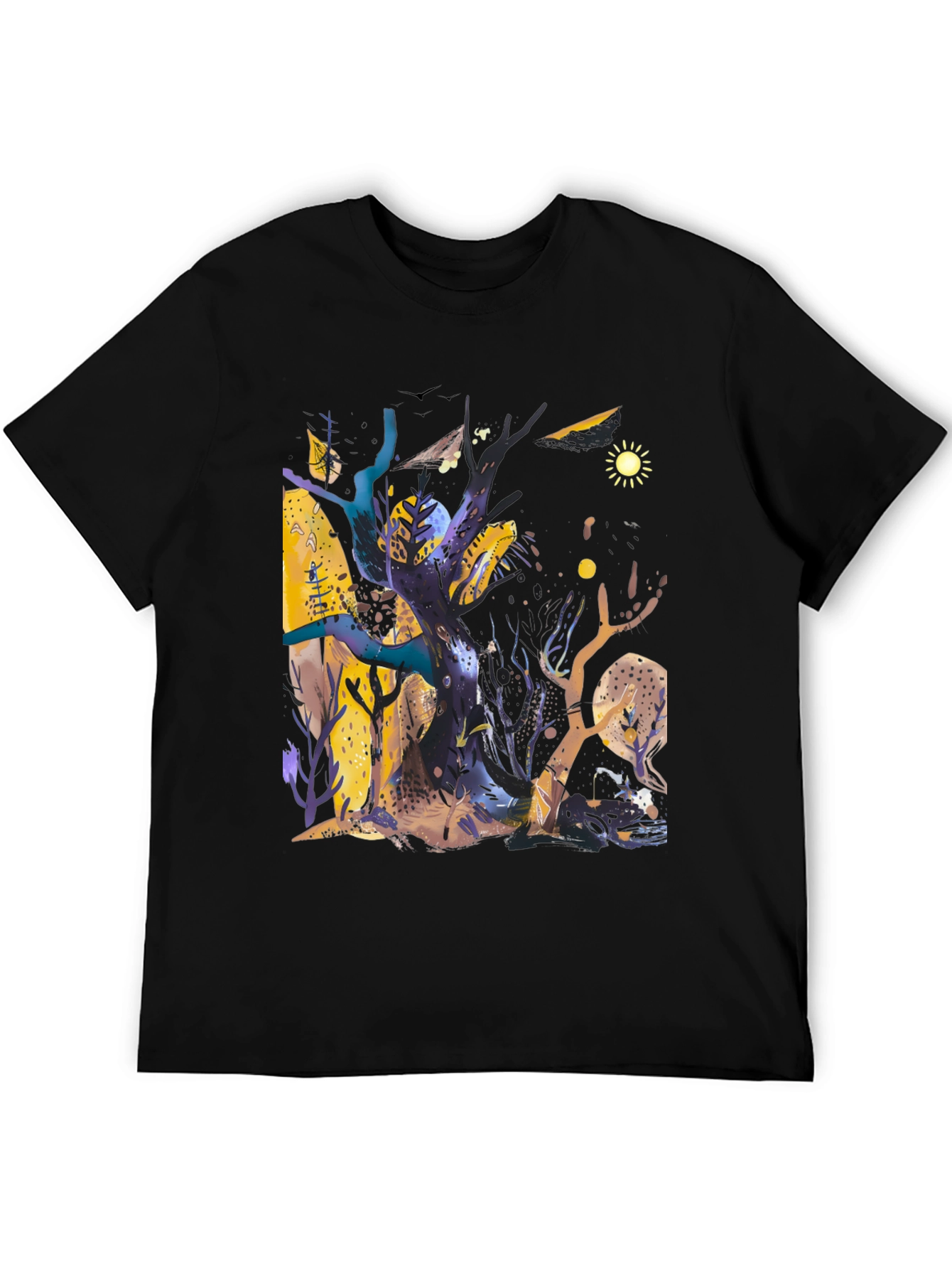 Whimsical Forest Graphic Tee - Unique Artistic Design
