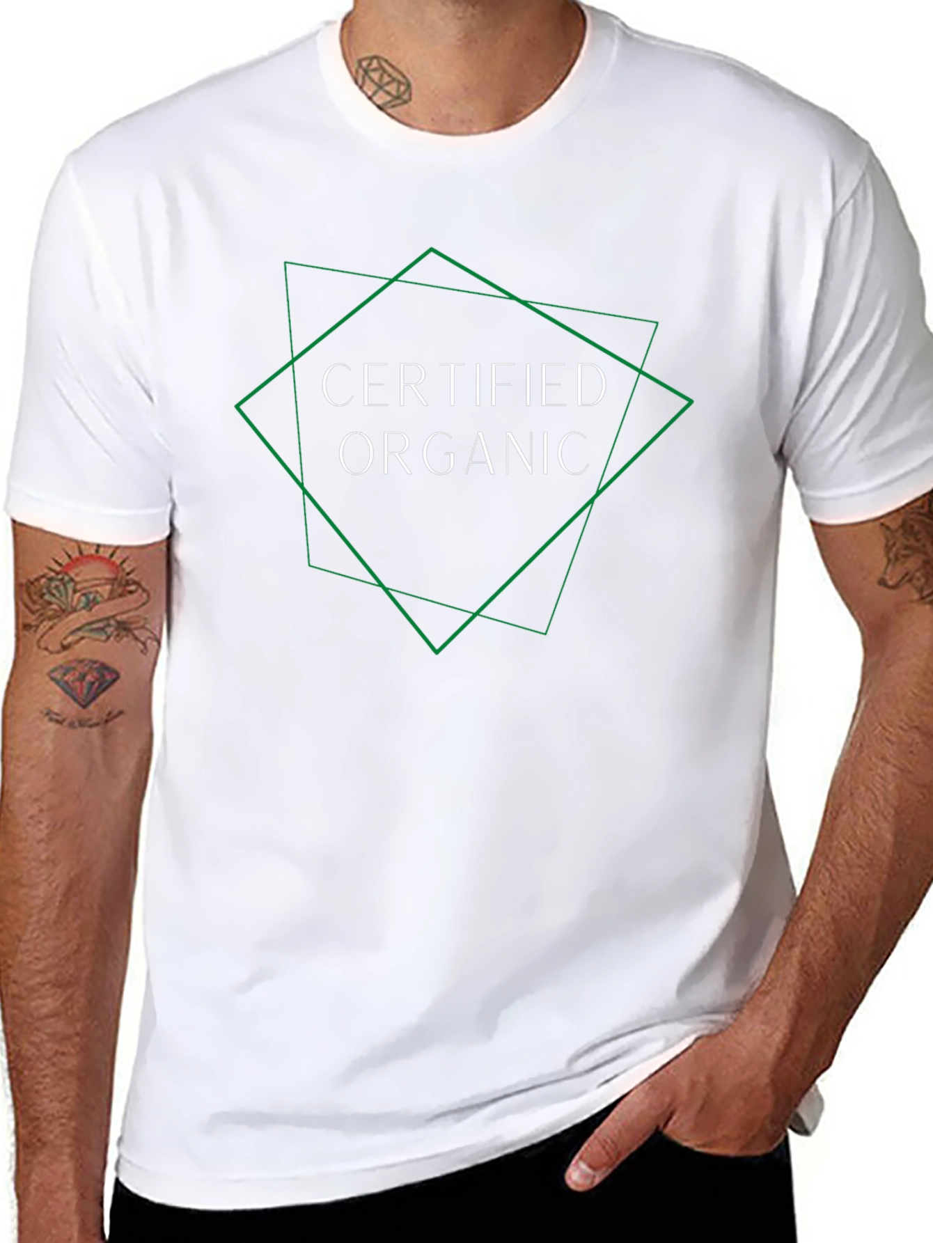 Certified Organic Graphic T-Shirt - Black