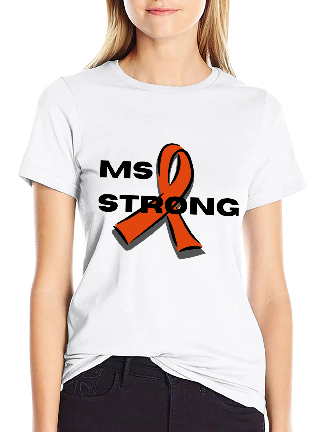 MS Strong Awareness Ribbon Graphic T-Shirt