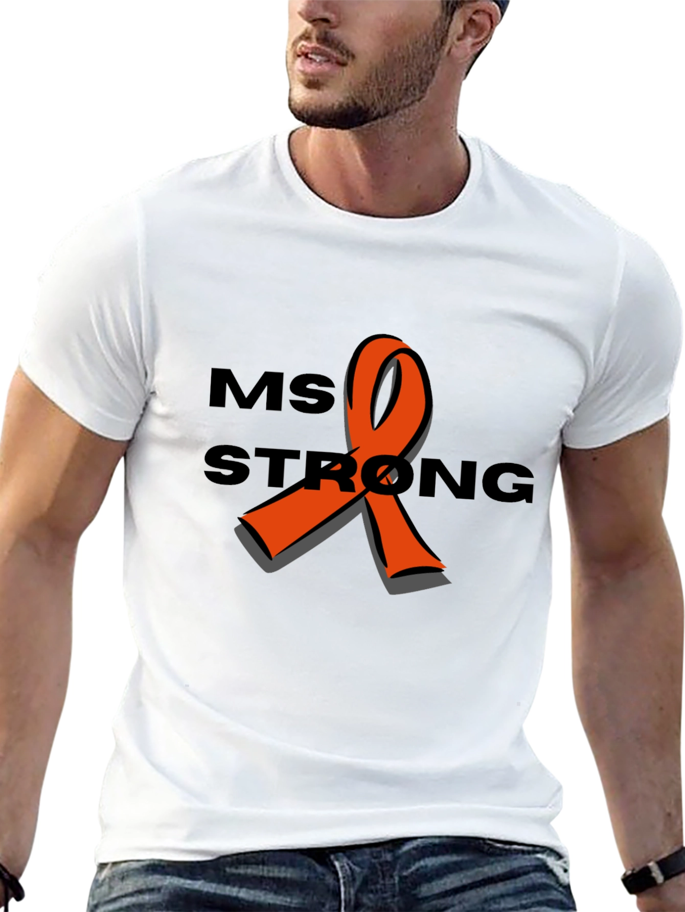 MS Strong Awareness Ribbon Graphic T-Shirt