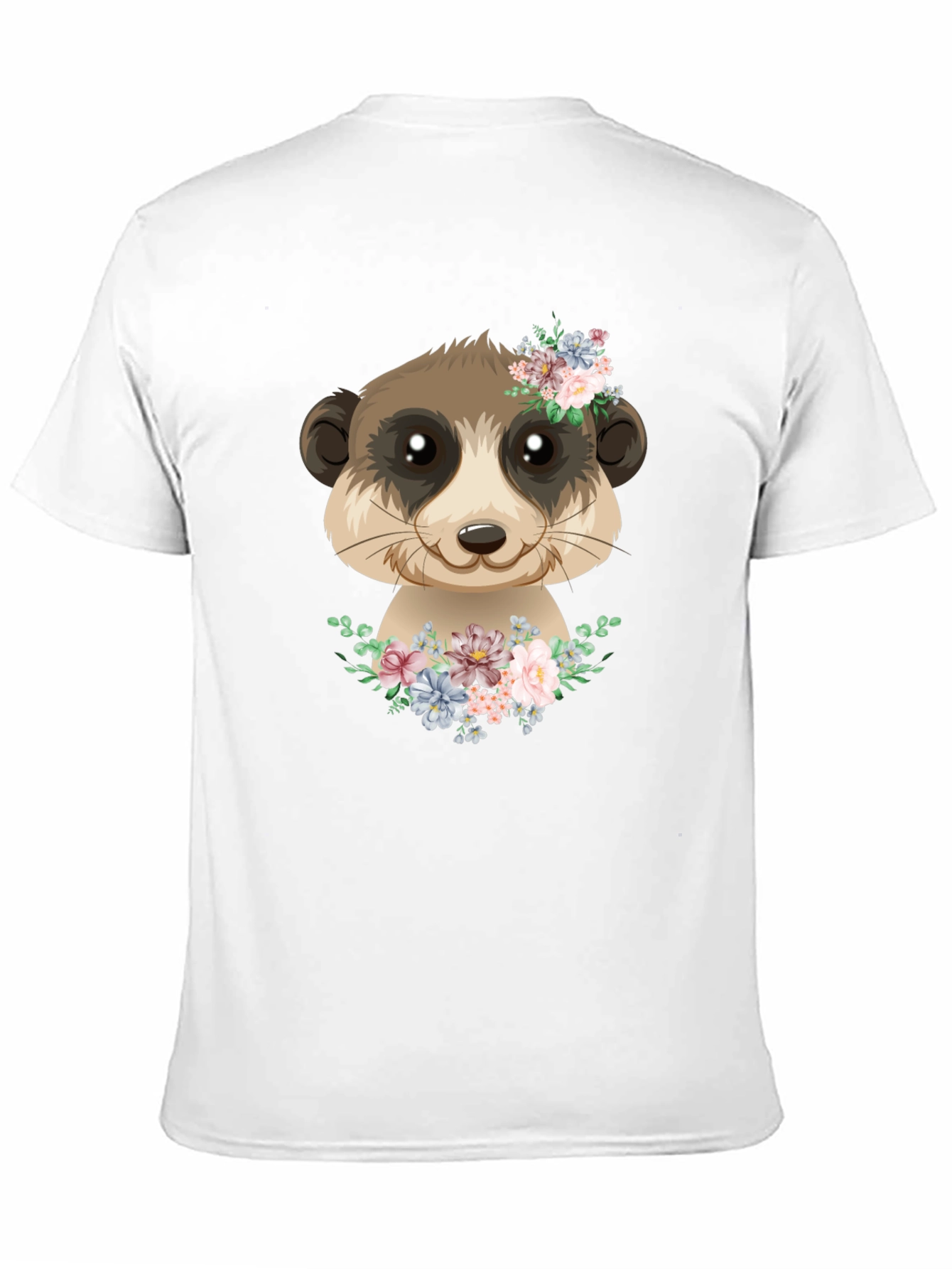 Meerkat Floral Graphic Tee - Cute Animal Shirt