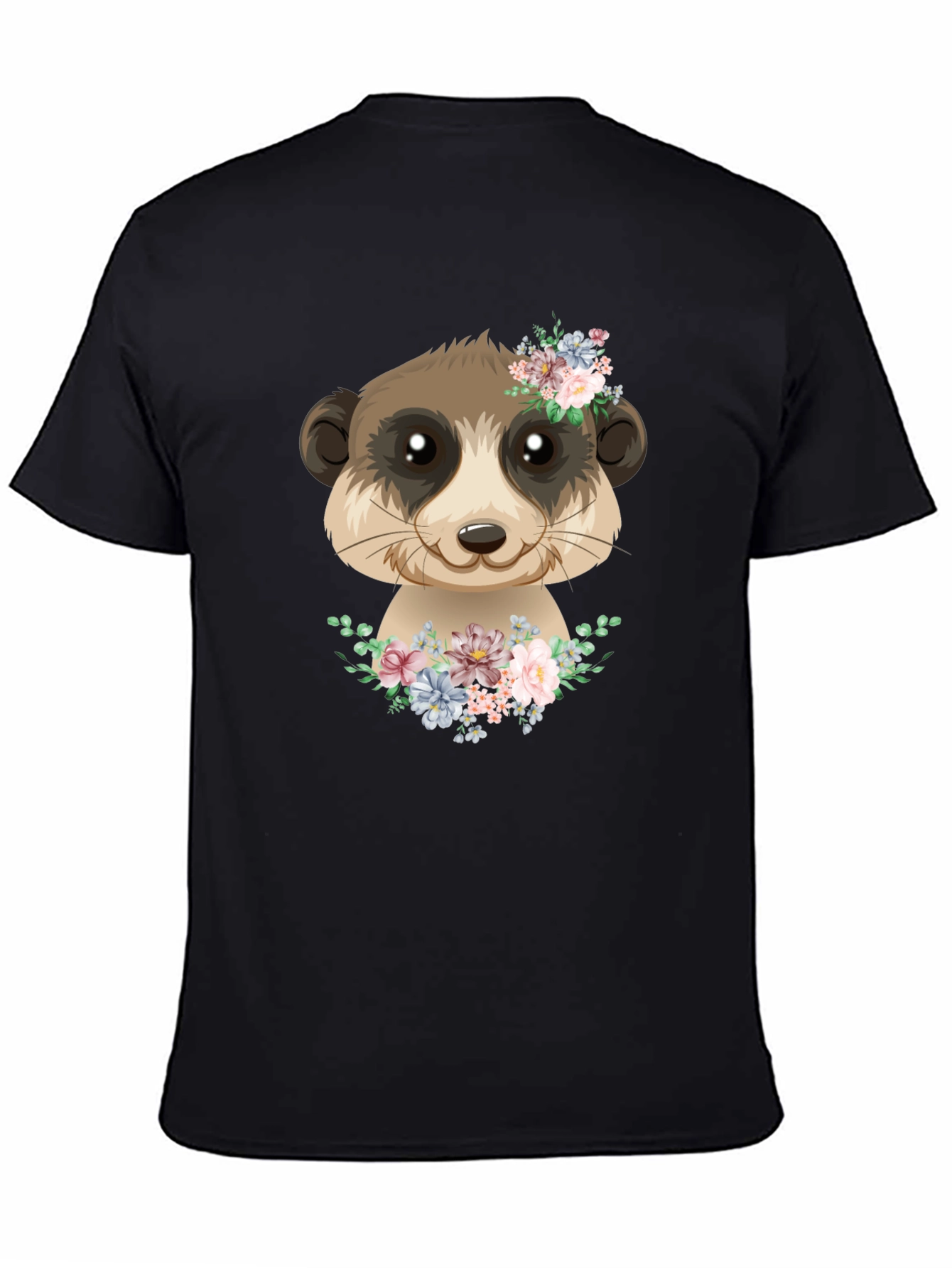 Meerkat Floral Graphic Tee - Cute Animal Shirt
