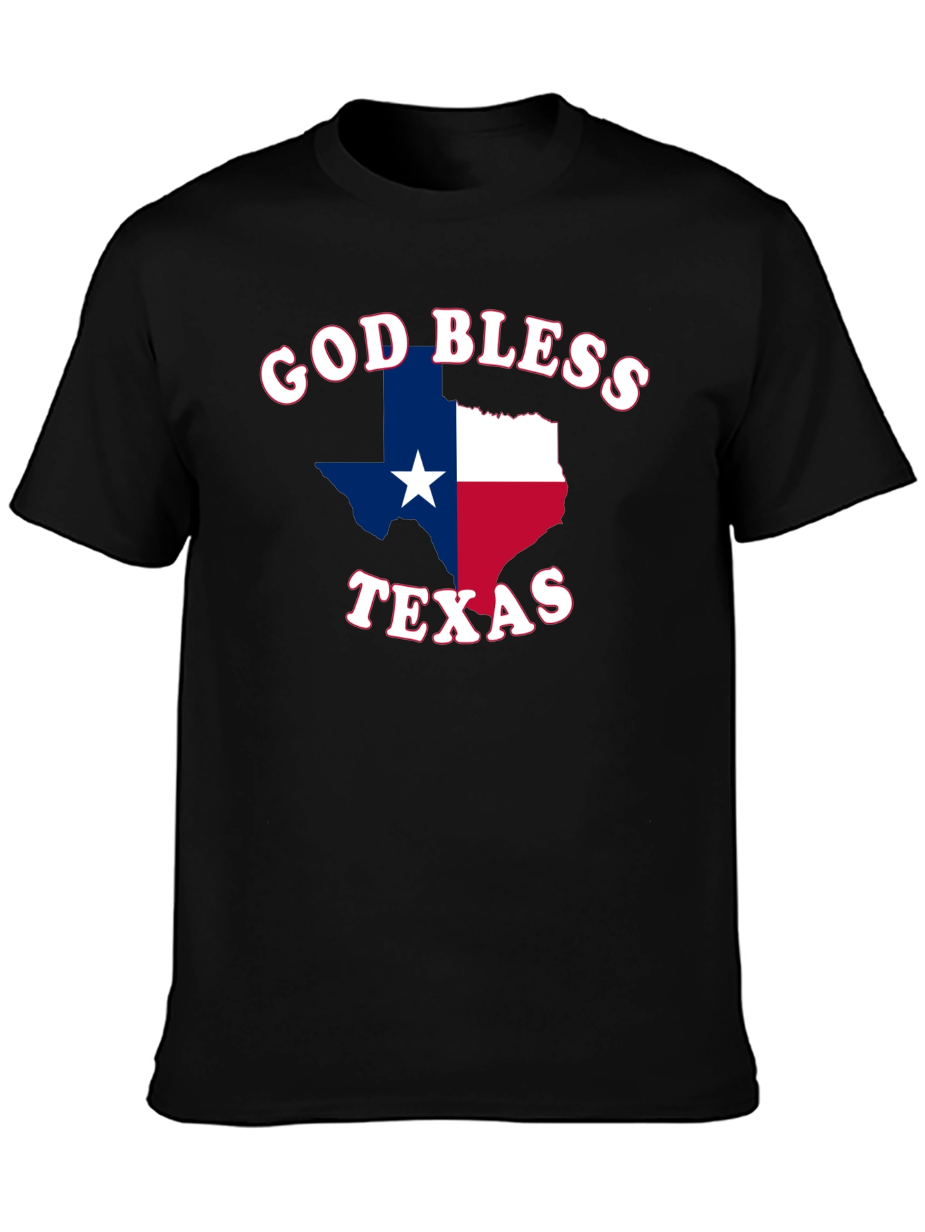 God Bless Texas Graphic Tee - Patriotic Pride