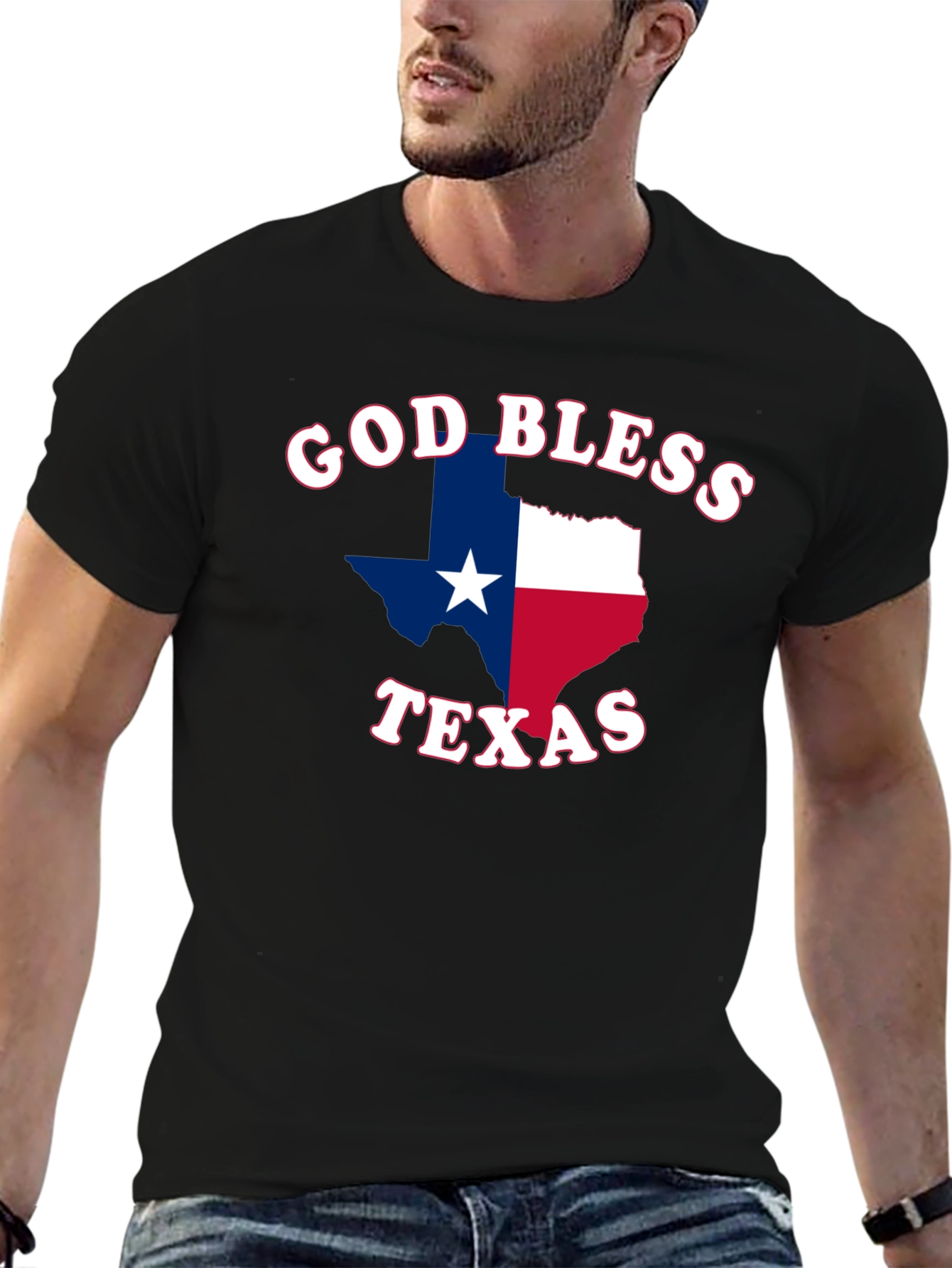 God Bless Texas Graphic Tee - Patriotic Pride