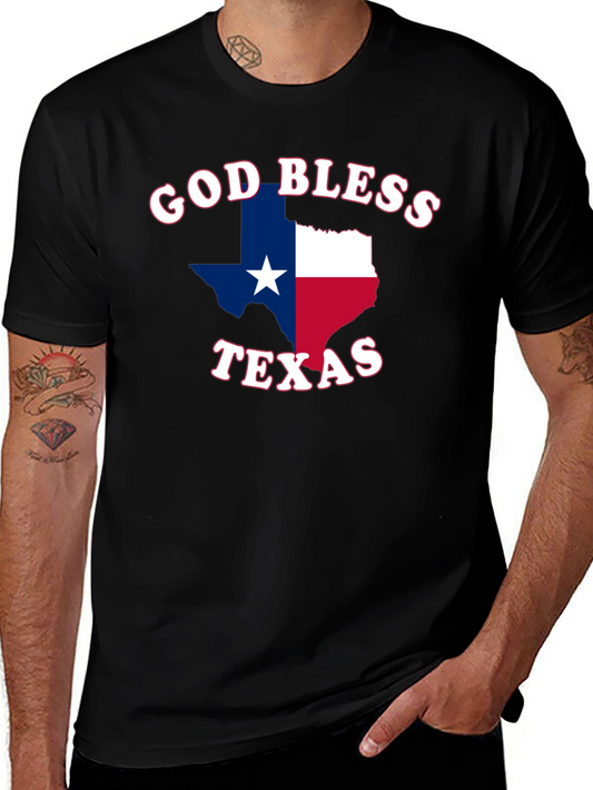 God Bless Texas Graphic Tee - Patriotic Pride