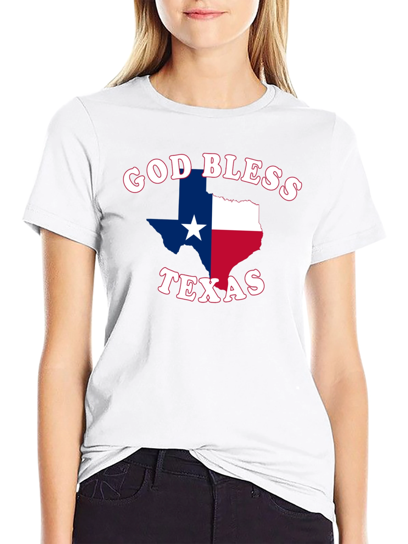 God Bless Texas Graphic Tee - Patriotic Pride