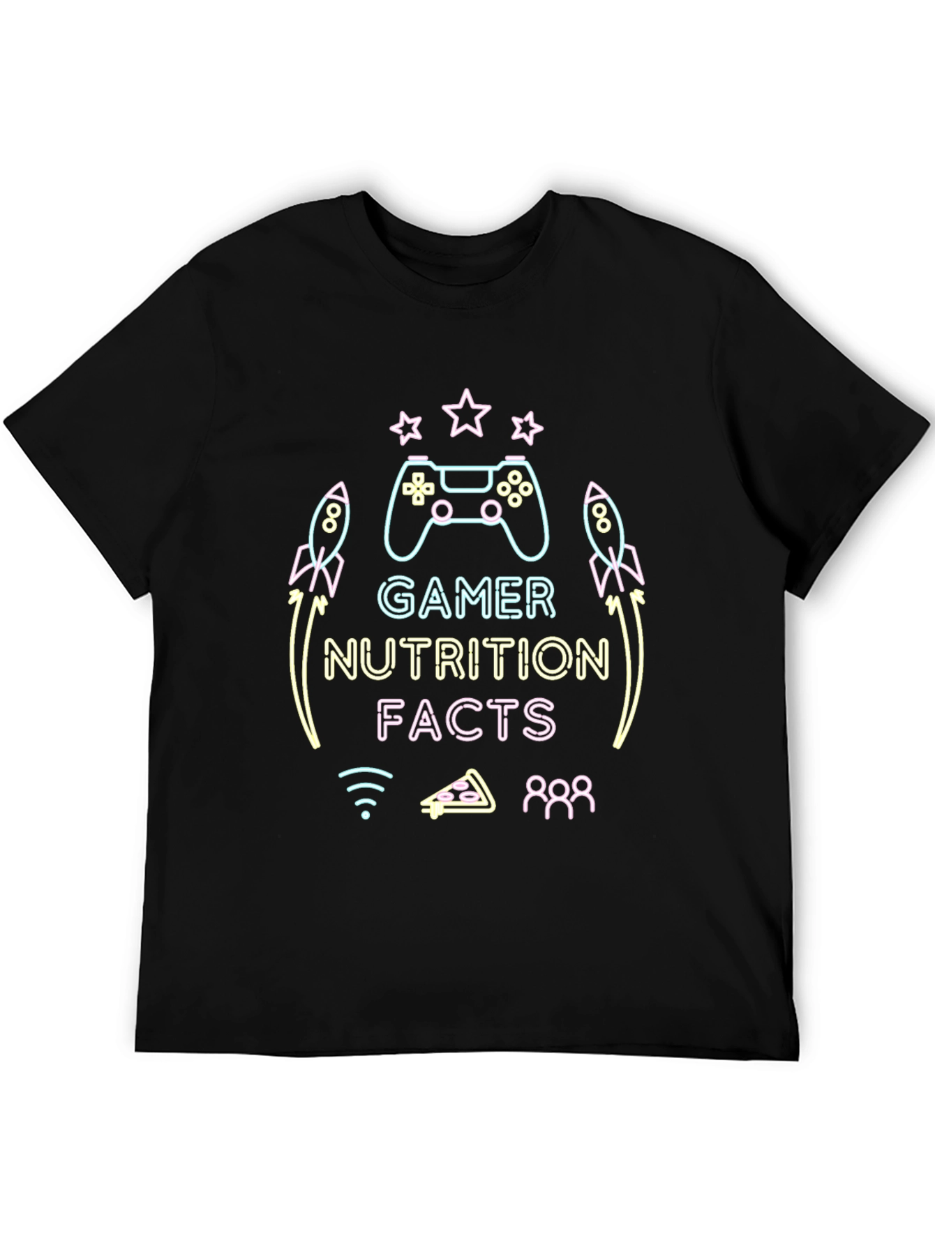 Gamer Nutrition Facts Black T-Shirt