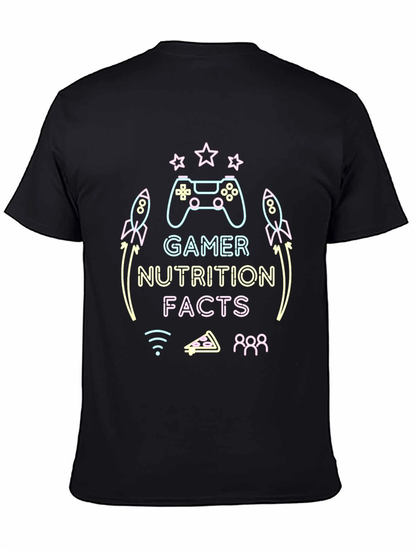 Gamer Nutrition Facts Black T-Shirt
