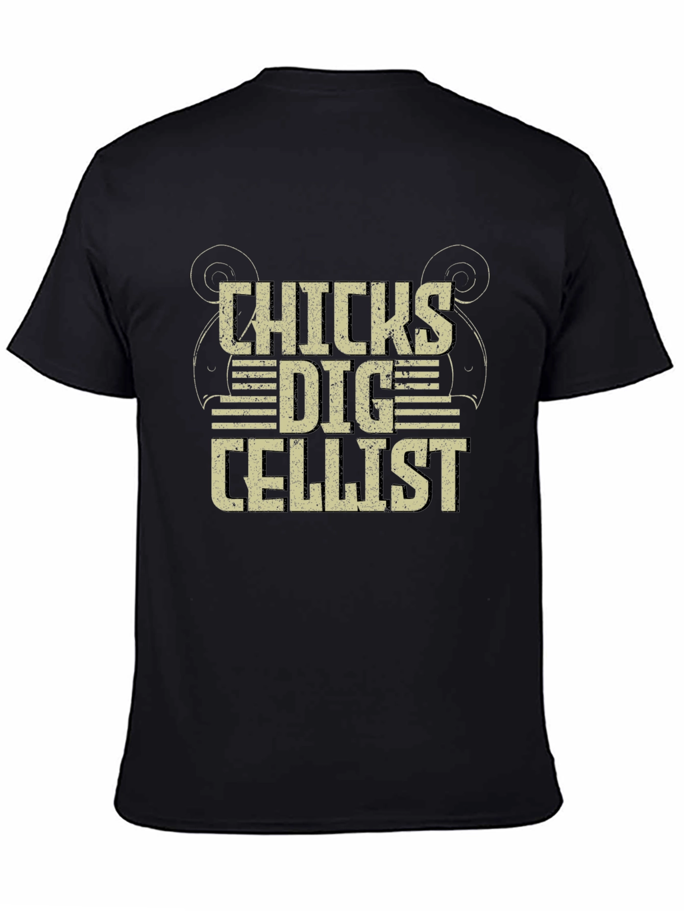 Chicks Dig Cellist Black T-Shirt