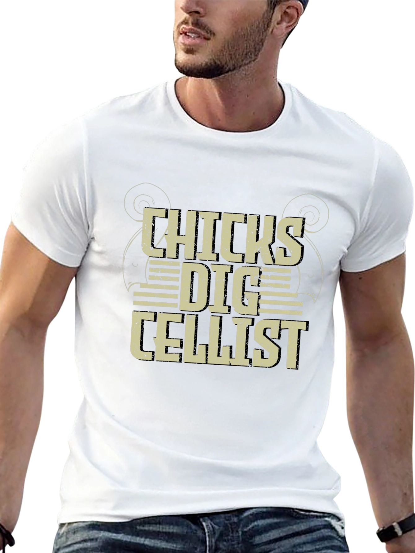Chicks Dig Cellist Black T-Shirt