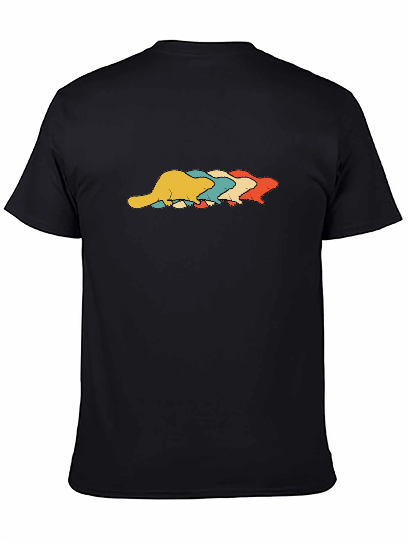 Retro Beaver T-Shirt - Black
