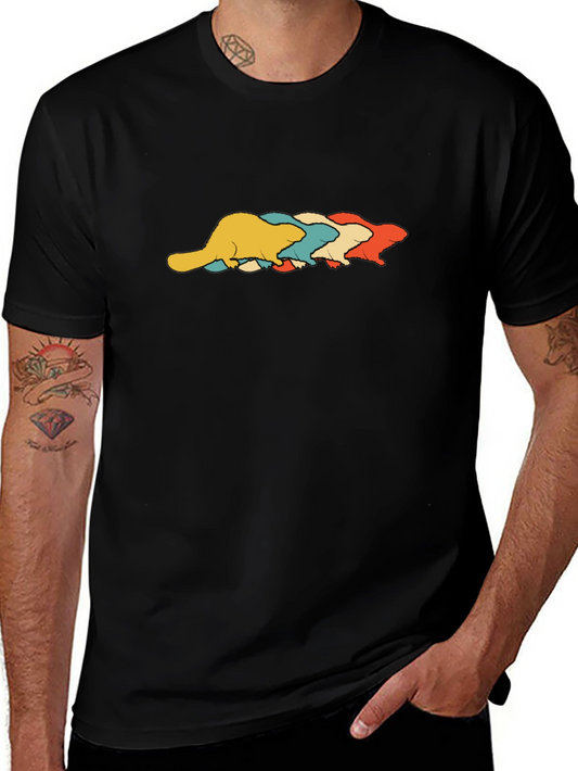 Retro Beaver T-Shirt - Black