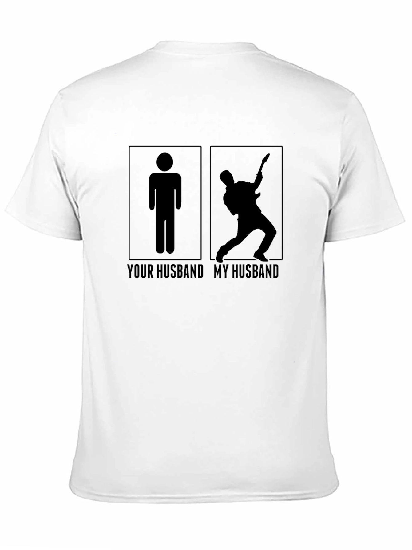 Funny My Husband Guitarist Graphic T-Shirt