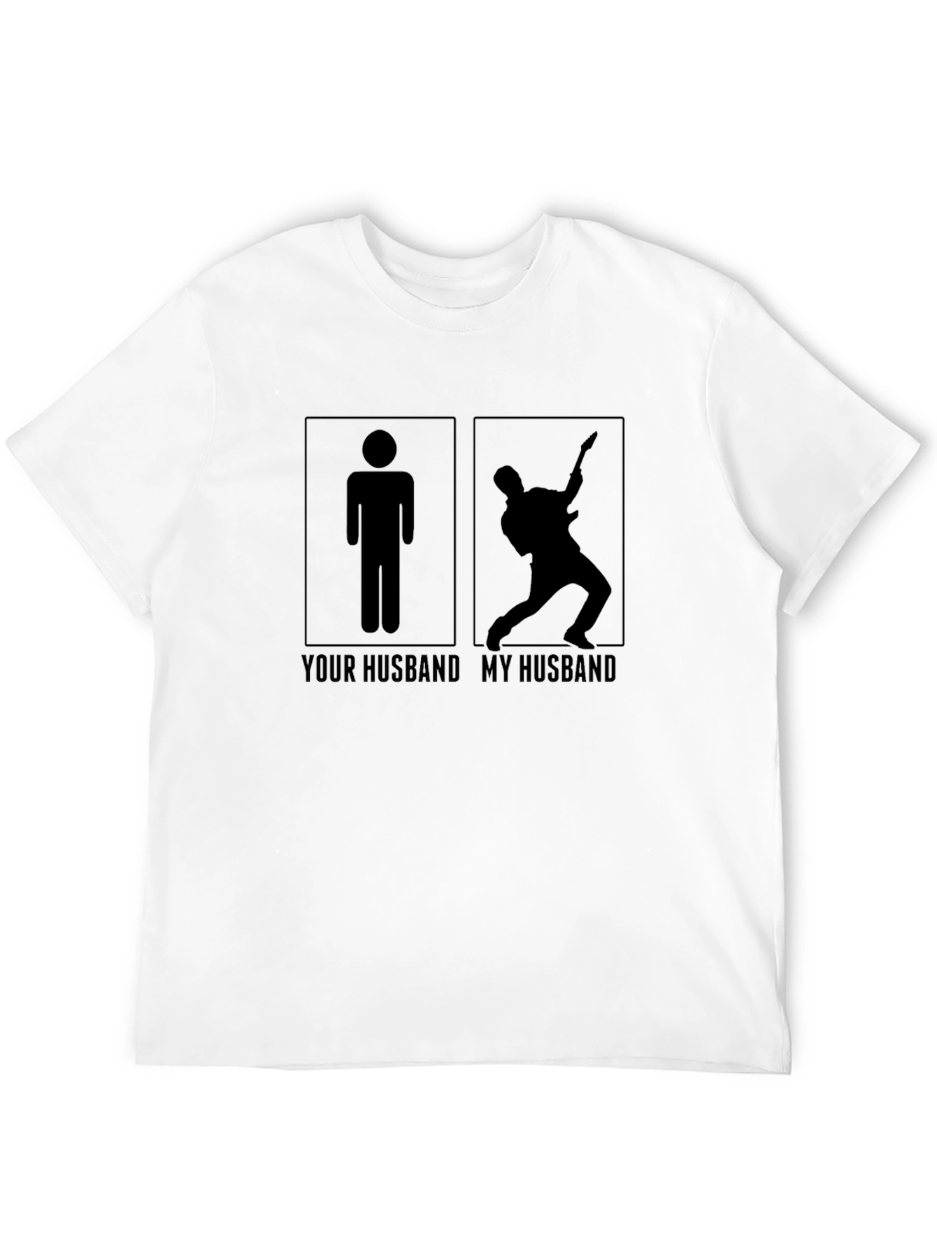 Funny My Husband Guitarist Graphic T-Shirt
