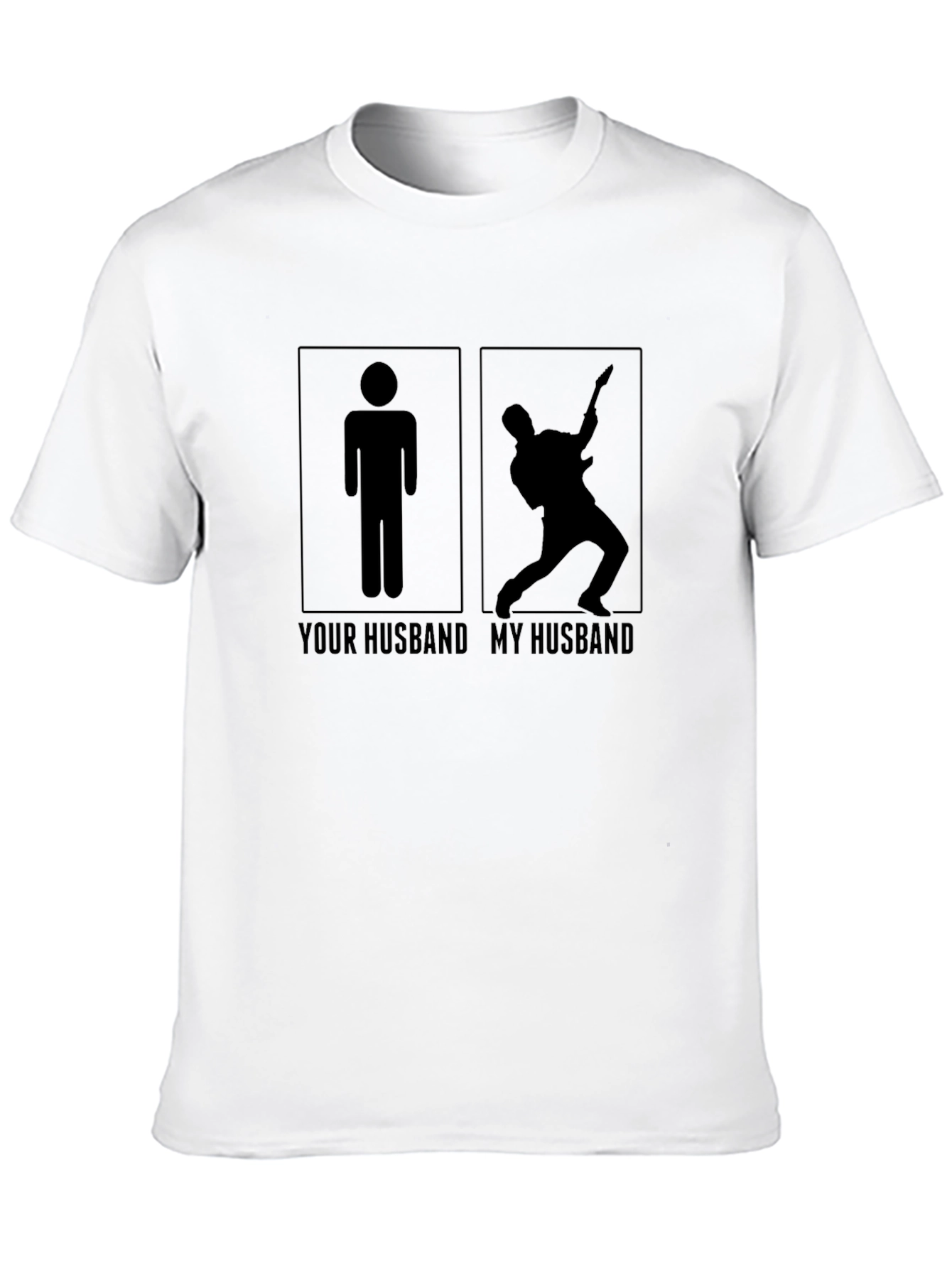 Funny My Husband Guitarist Graphic T-Shirt