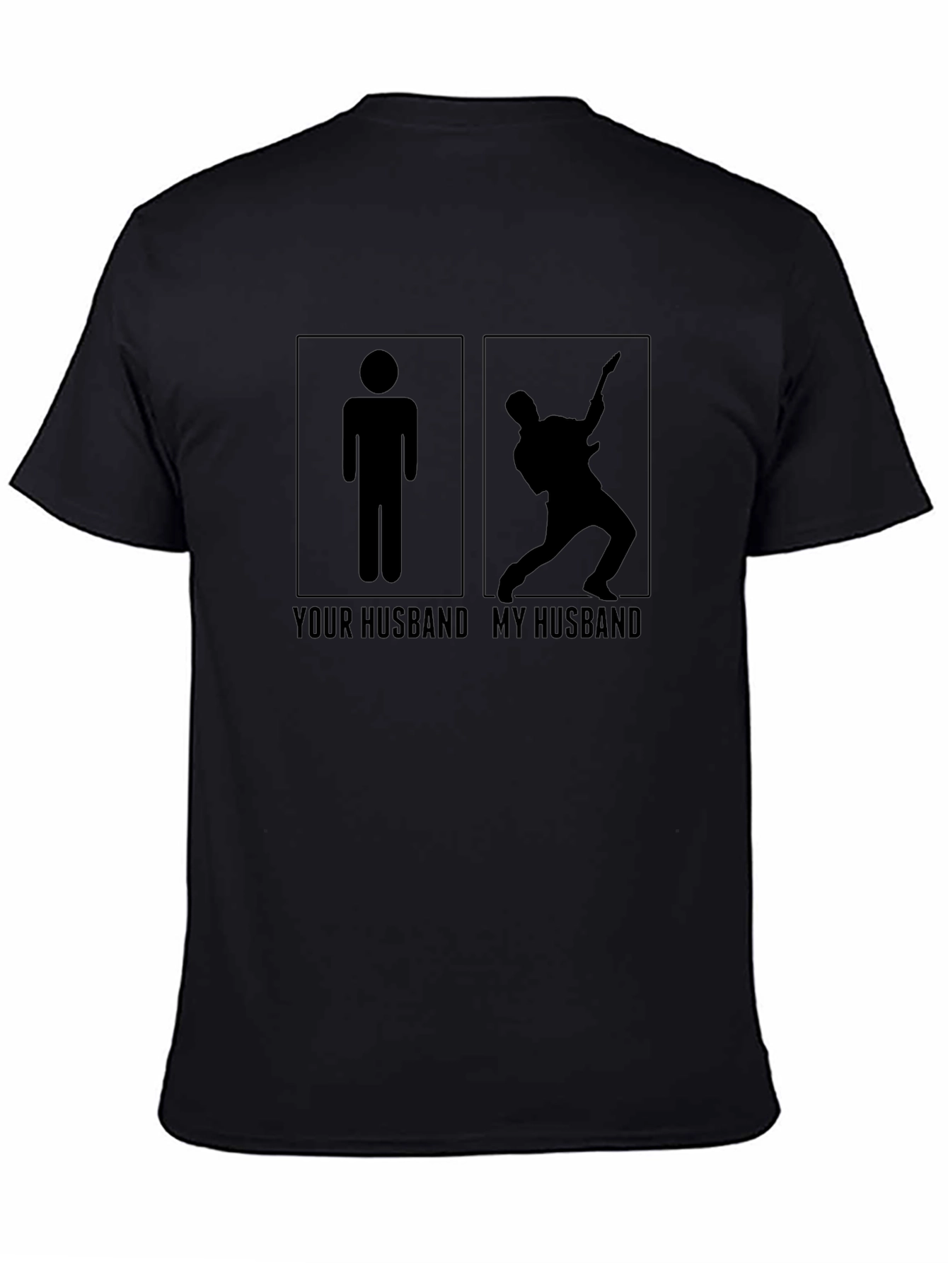 Funny My Husband Guitarist Graphic T-Shirt