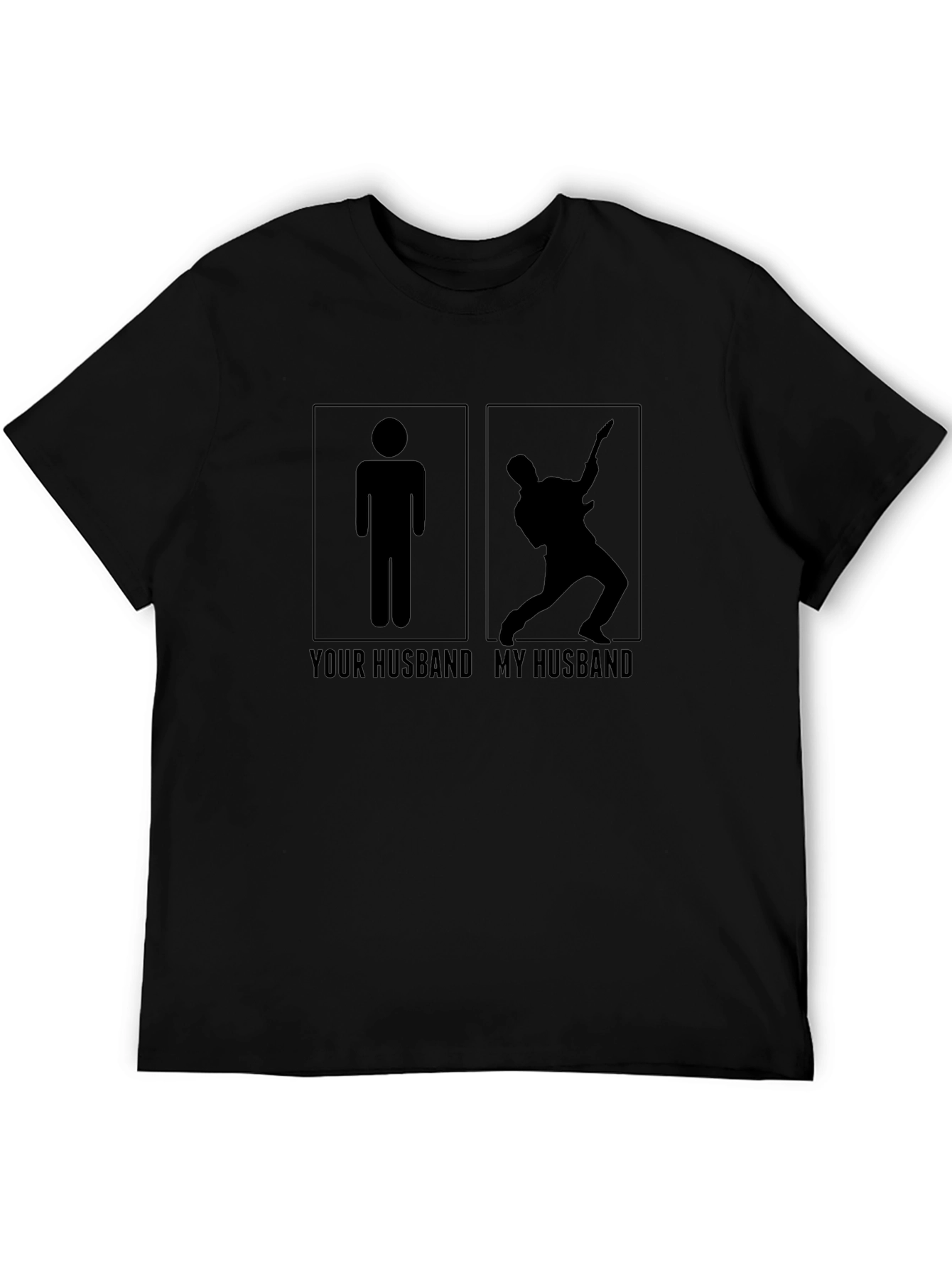 Funny My Husband Guitarist Graphic T-Shirt