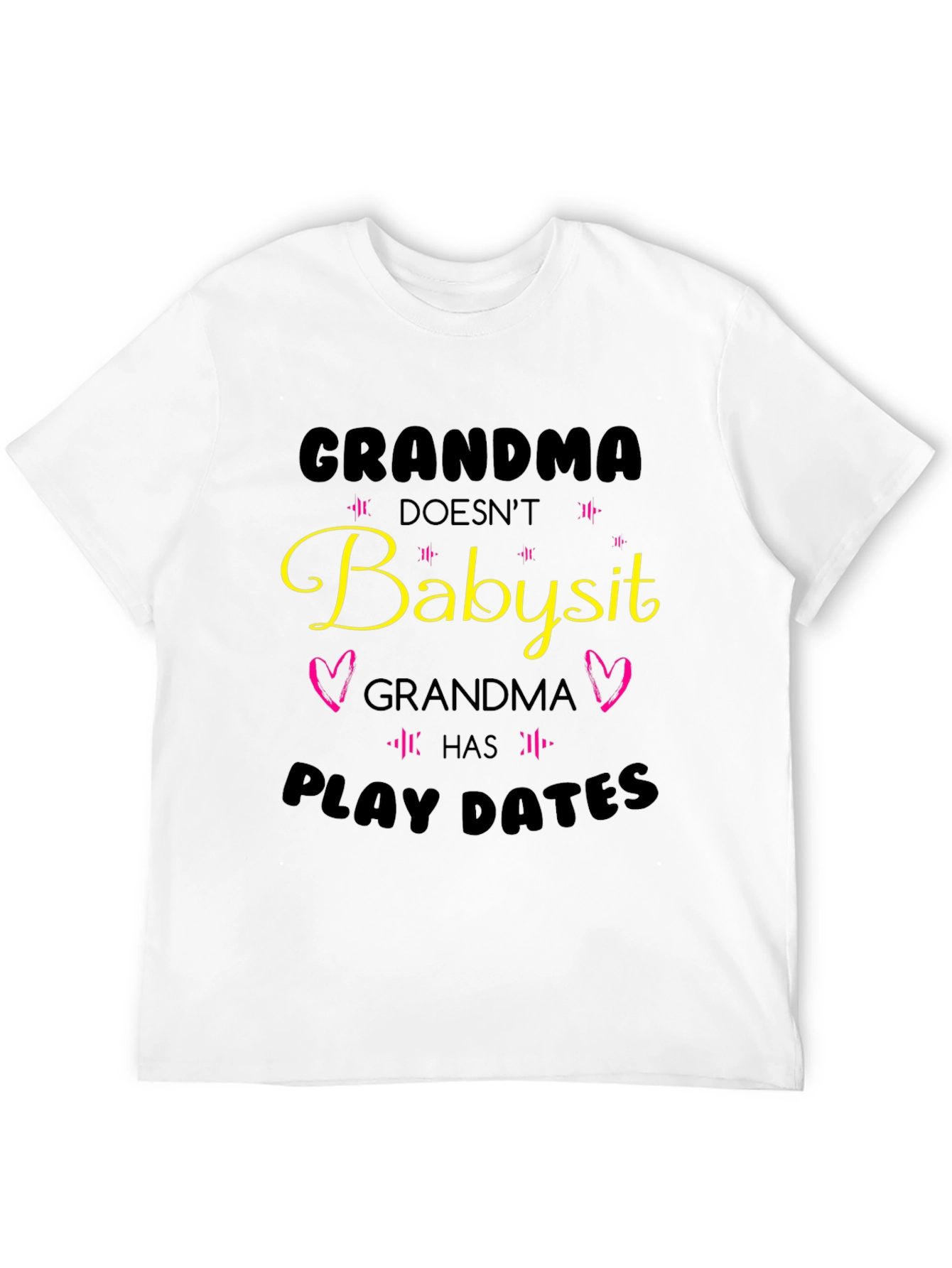 Grandma Play Dates Black T-Shirt