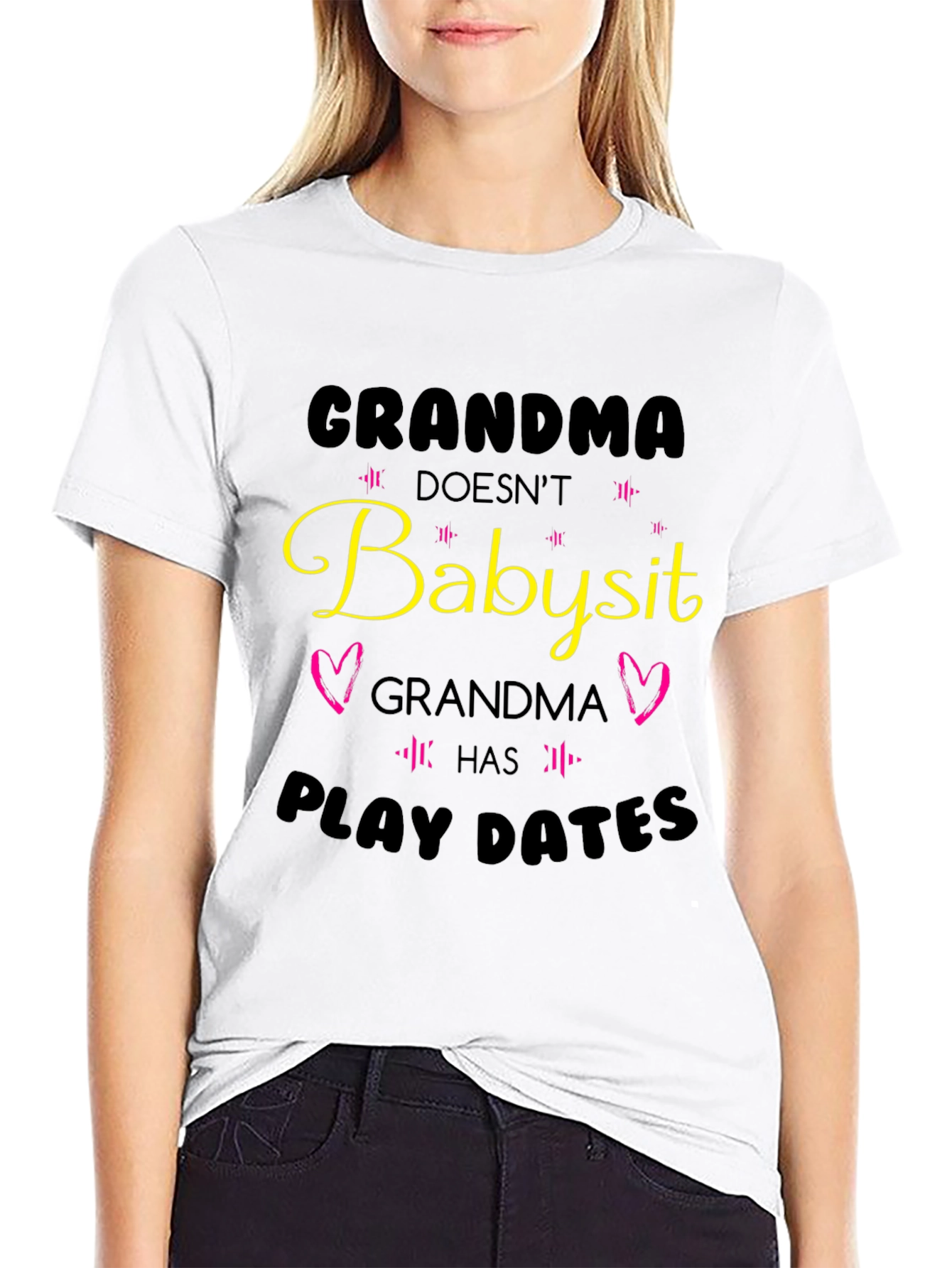 Grandma Play Dates Black T-Shirt