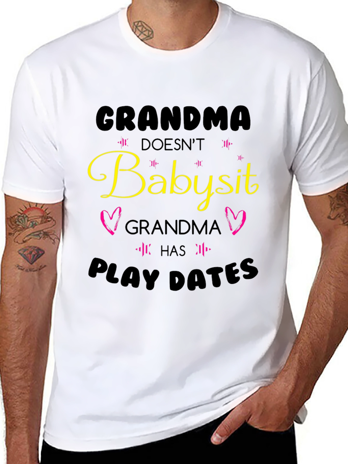 Grandma Play Dates Black T-Shirt
