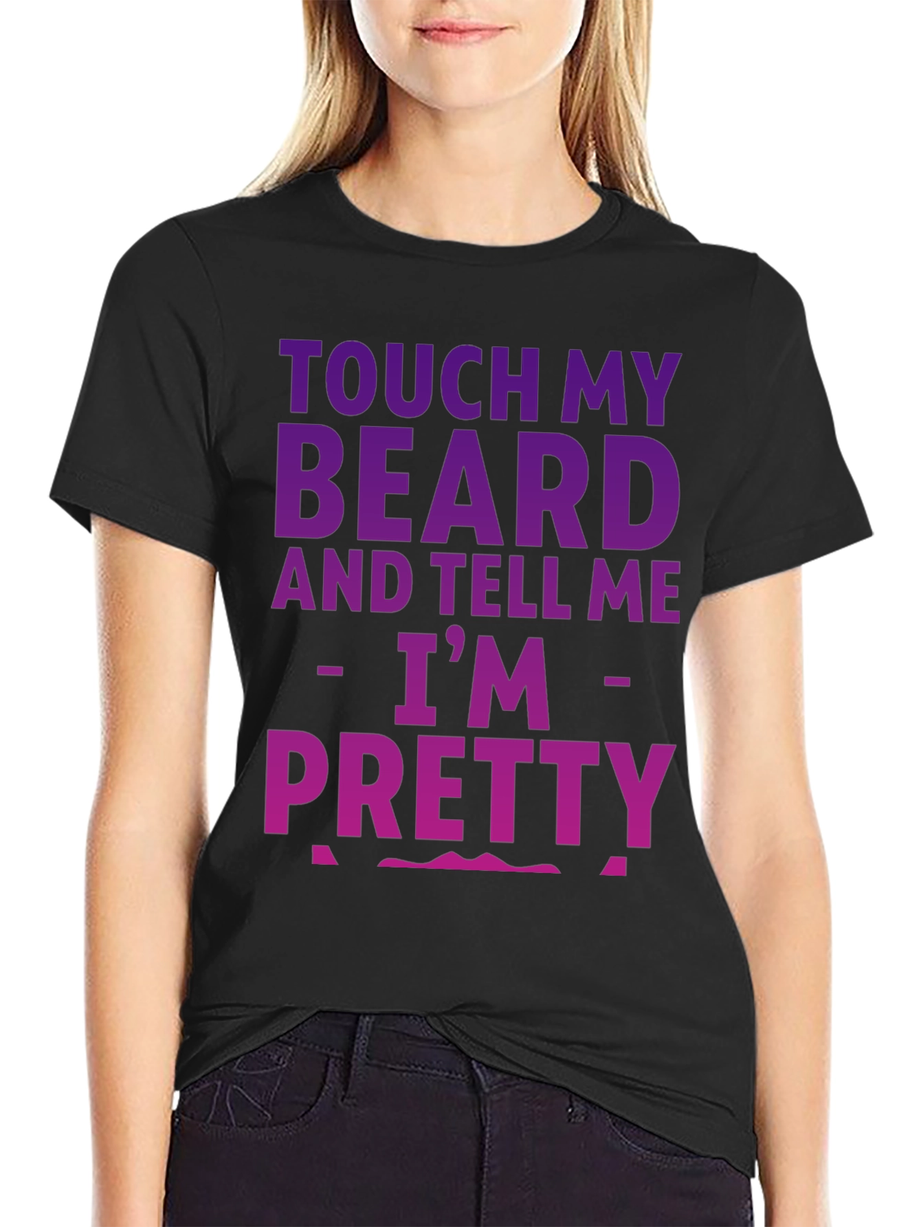Touch My Beard Funny Graphic Tee