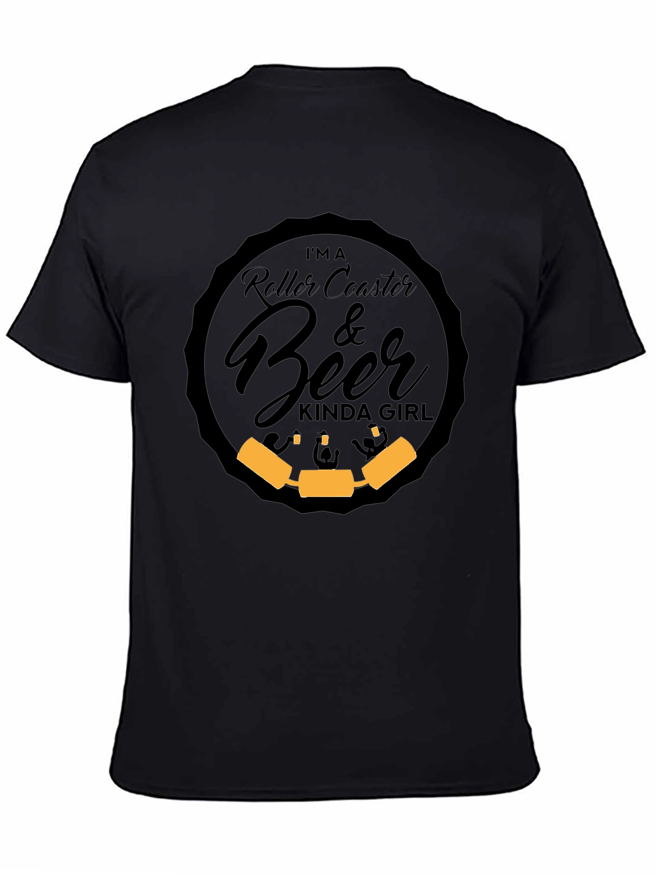 Roller Coaster & Beer Kinda Girl Graphic T-Shirt