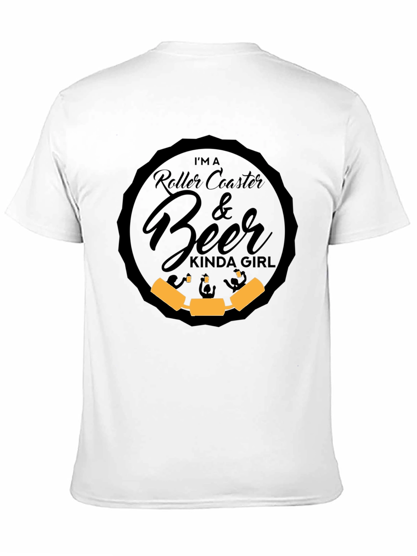 Roller Coaster & Beer Kinda Girl Graphic T-Shirt