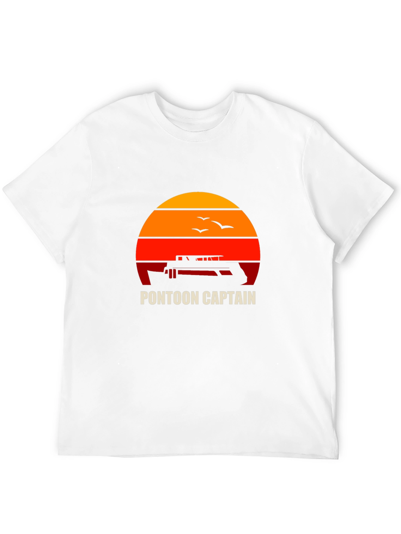 Pontoon Captain Sunset Graphic Tee