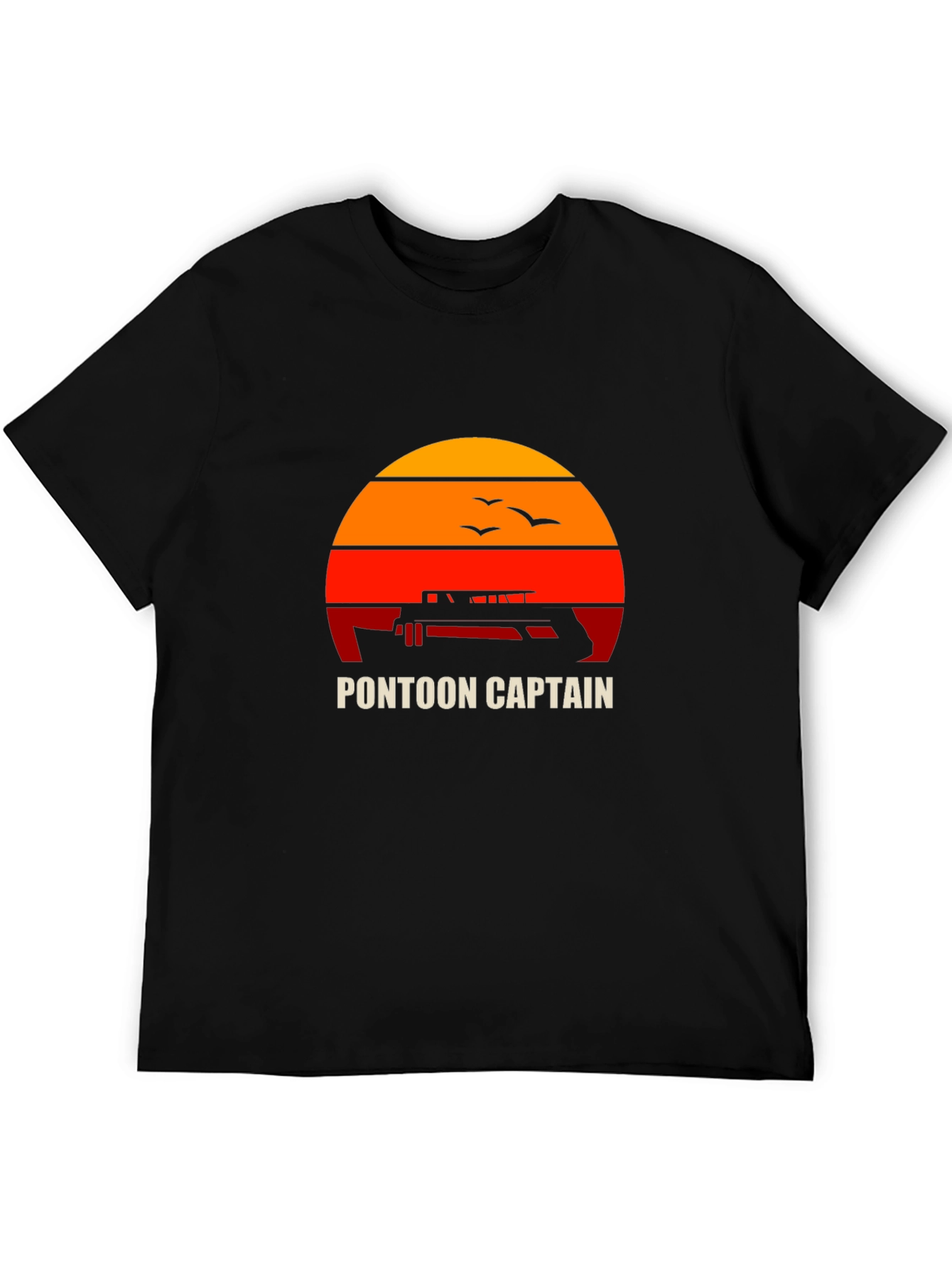 Pontoon Captain Sunset Graphic Tee