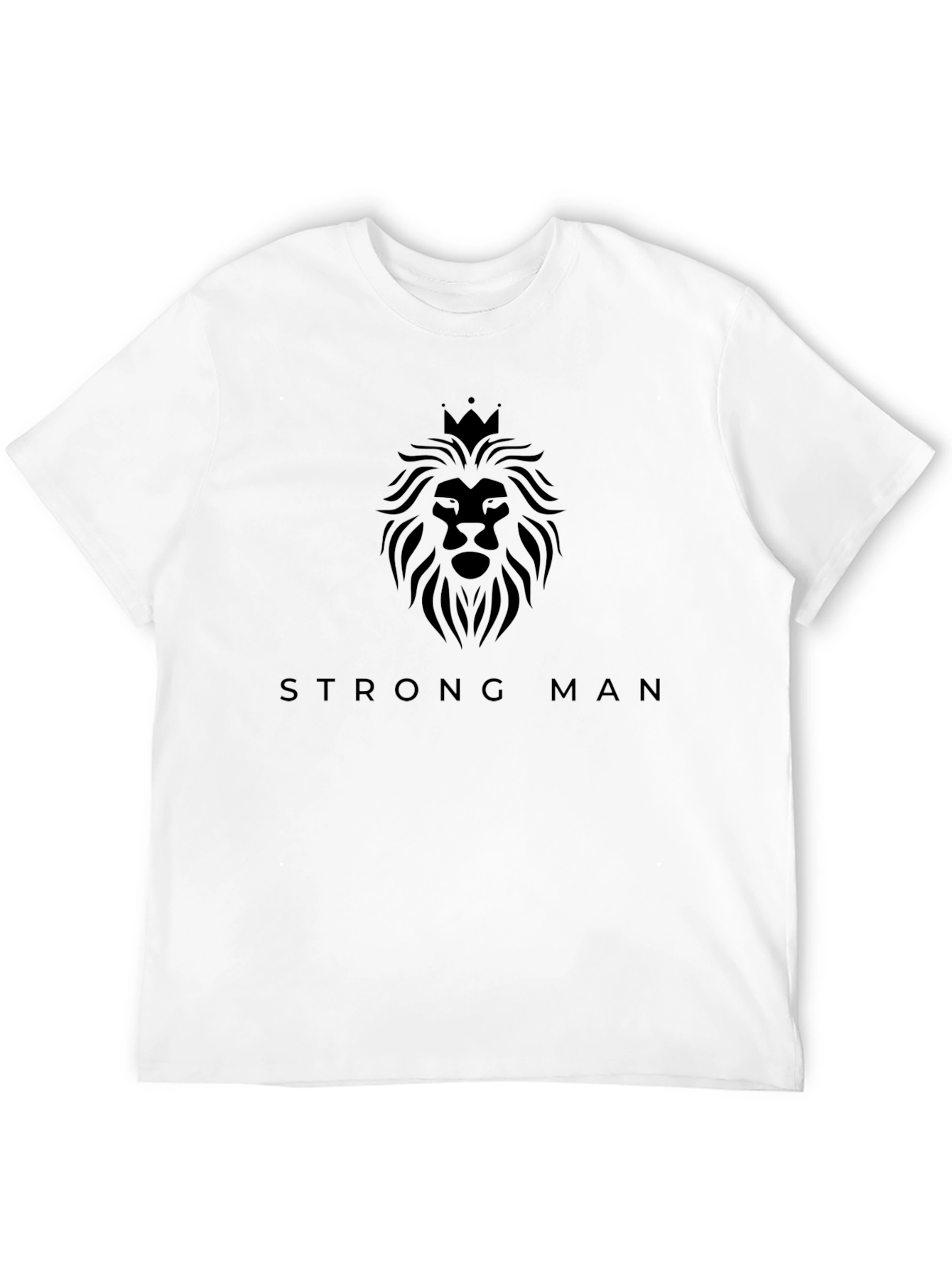 Strong Man Lion Graphic Tee - Black