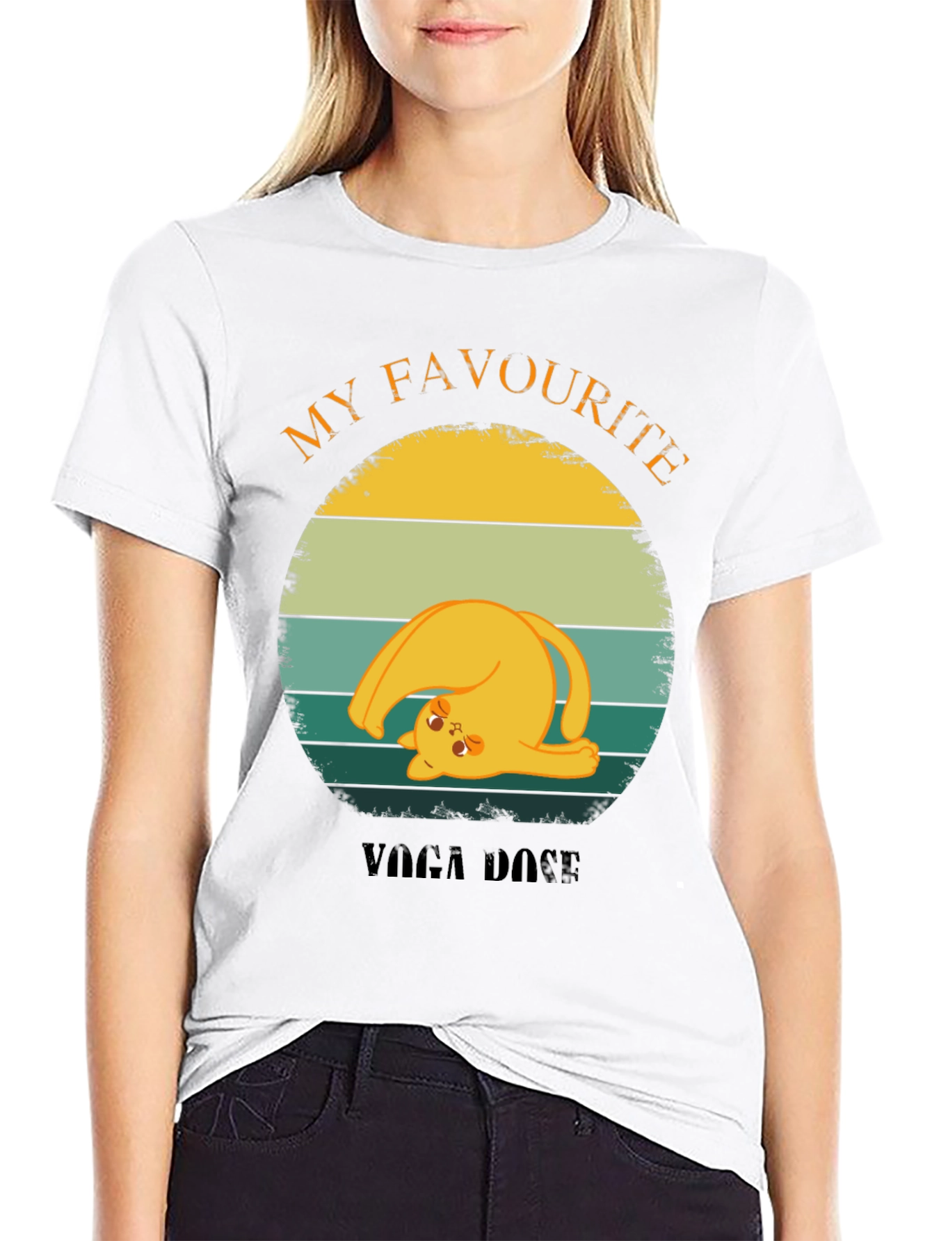 Funny Cat Yoga Pose T-Shirt