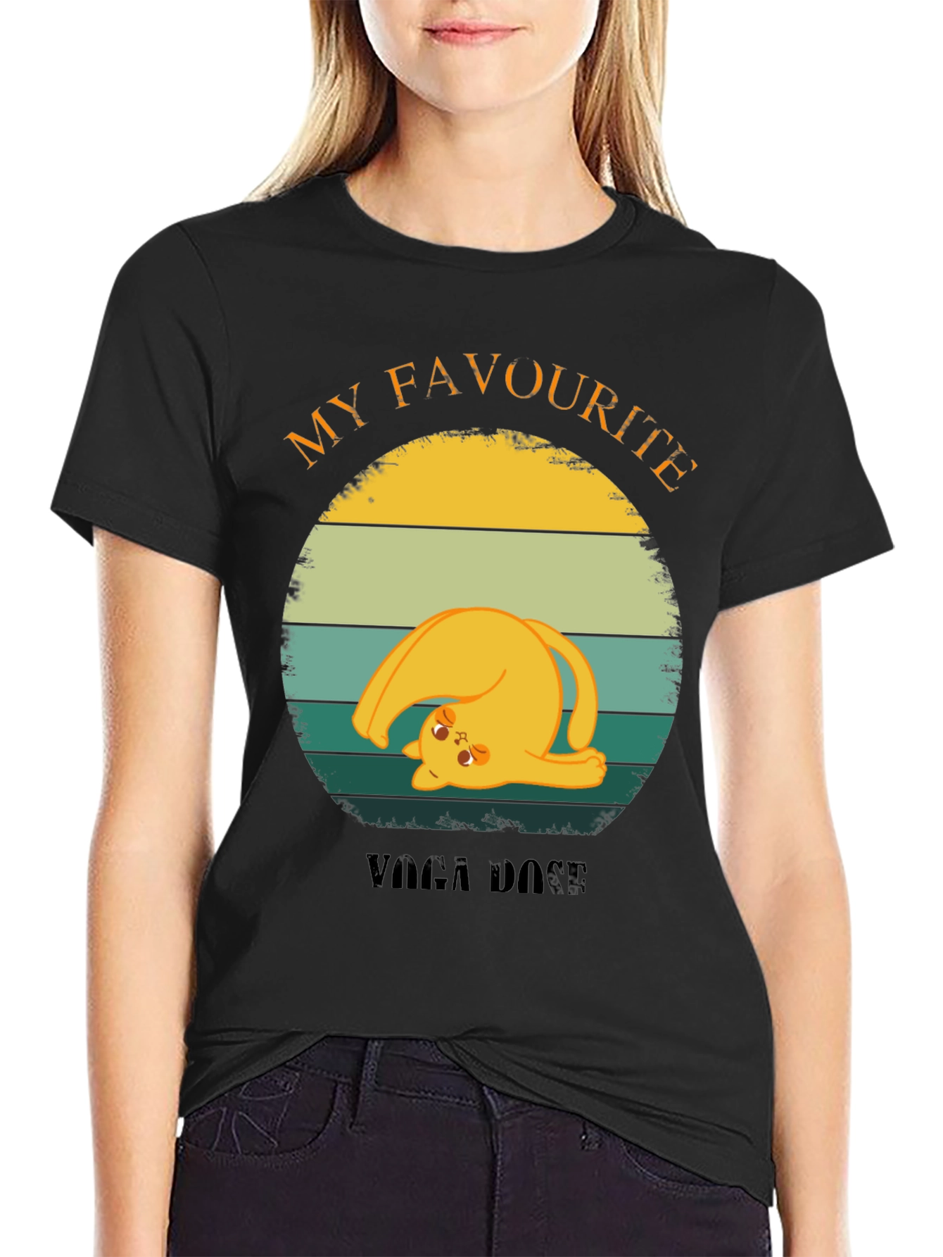 Funny Cat Yoga Pose T-Shirt