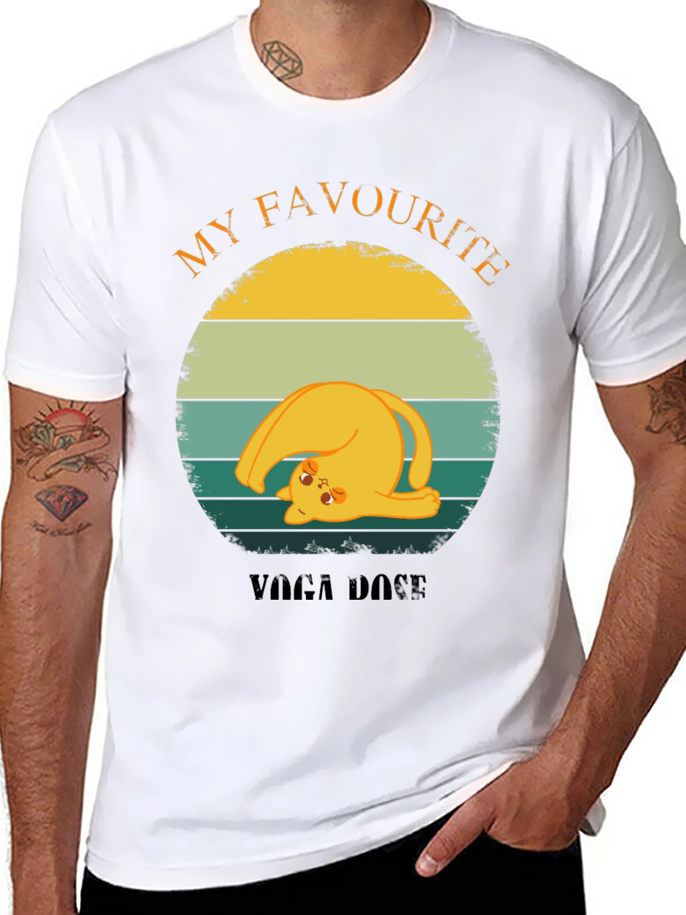 Funny Cat Yoga Pose T-Shirt