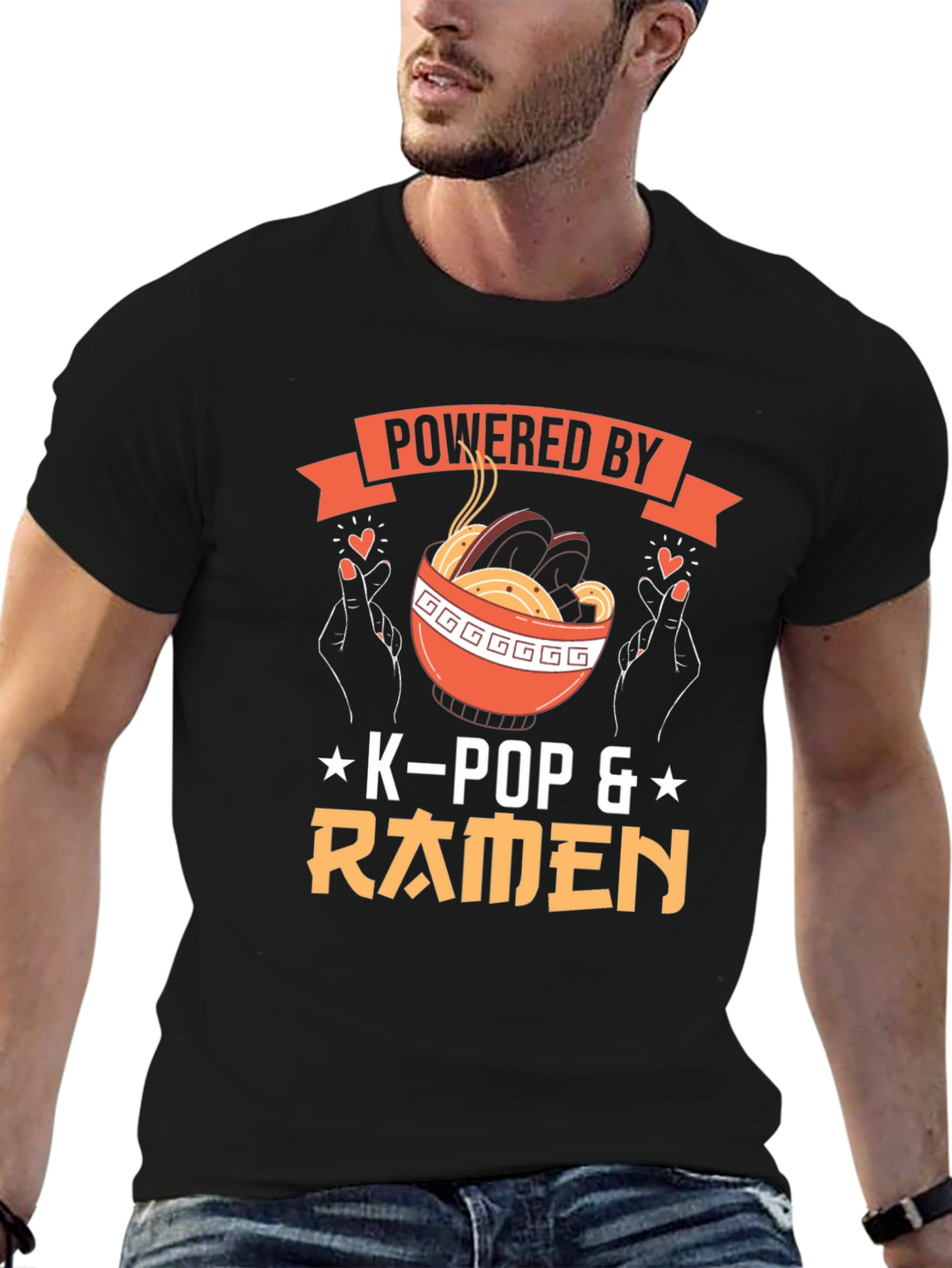 Powered by K-Pop & Ramen T-Shirt