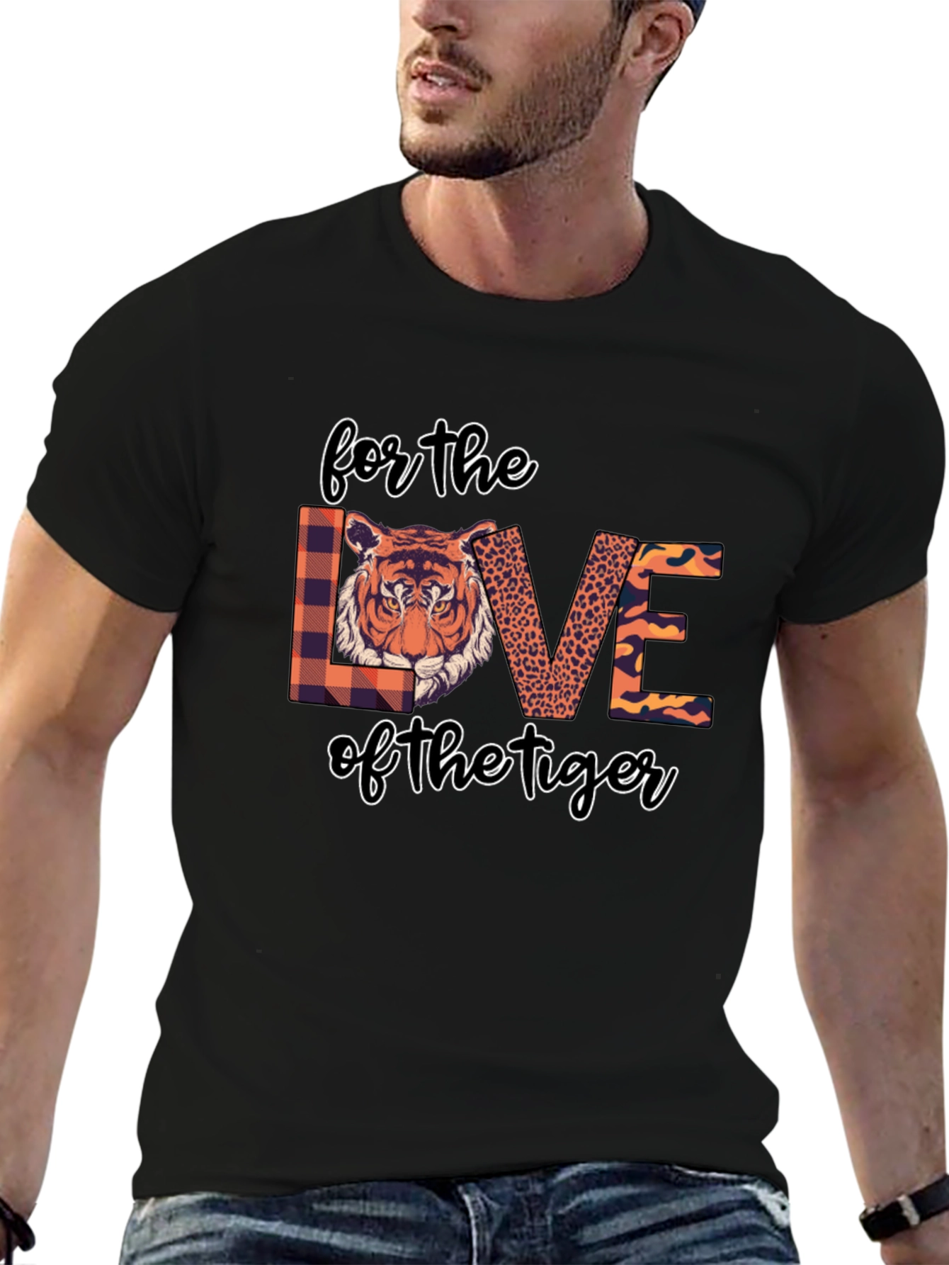 Tiger Love Graphic Tee - Black T-Shirt