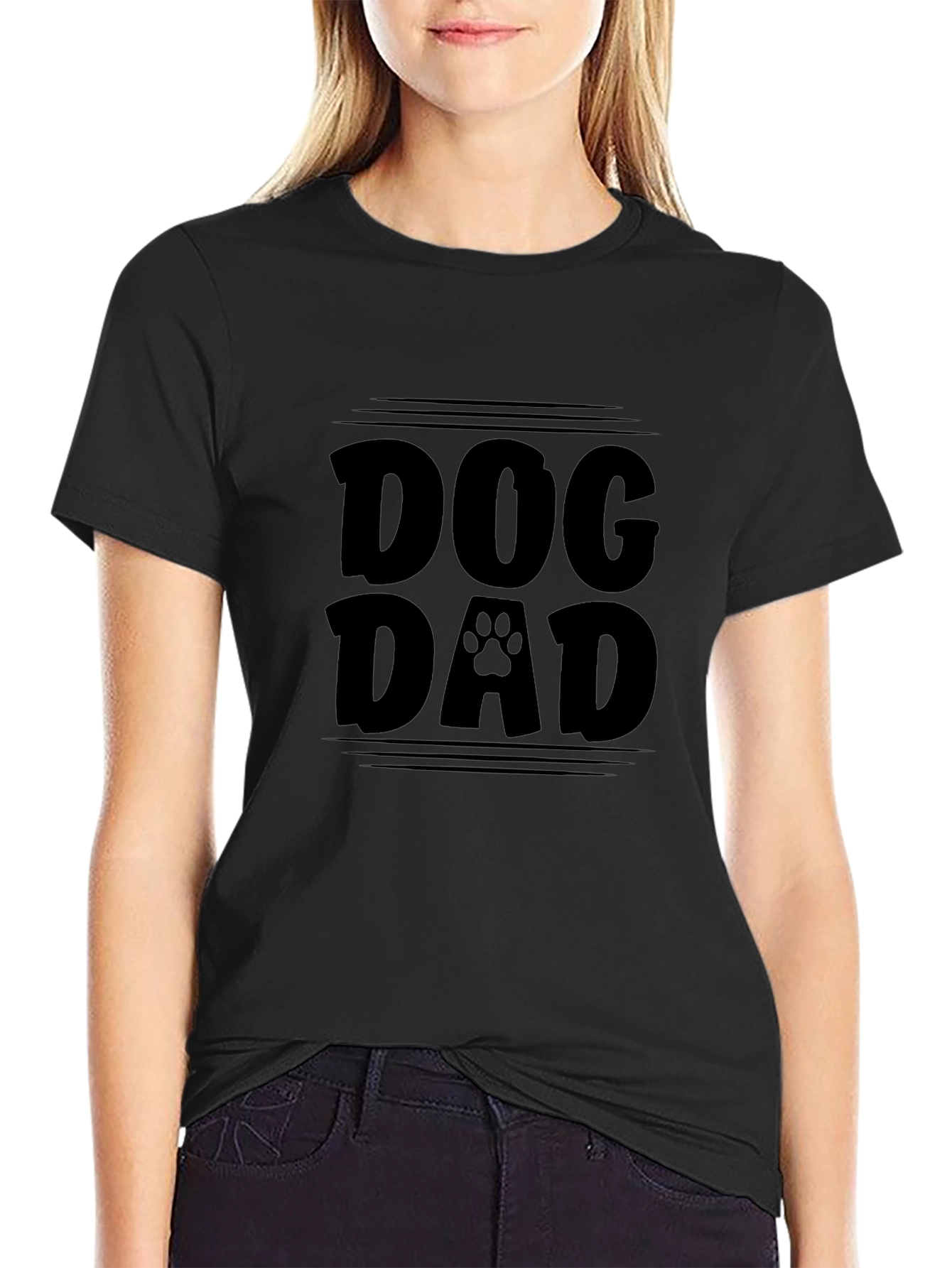 Dog Dad T-Shirt - Black Graphic Tee