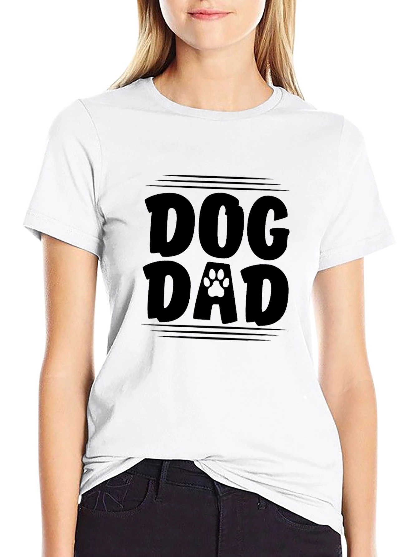 Dog Dad T-Shirt - Black Graphic Tee