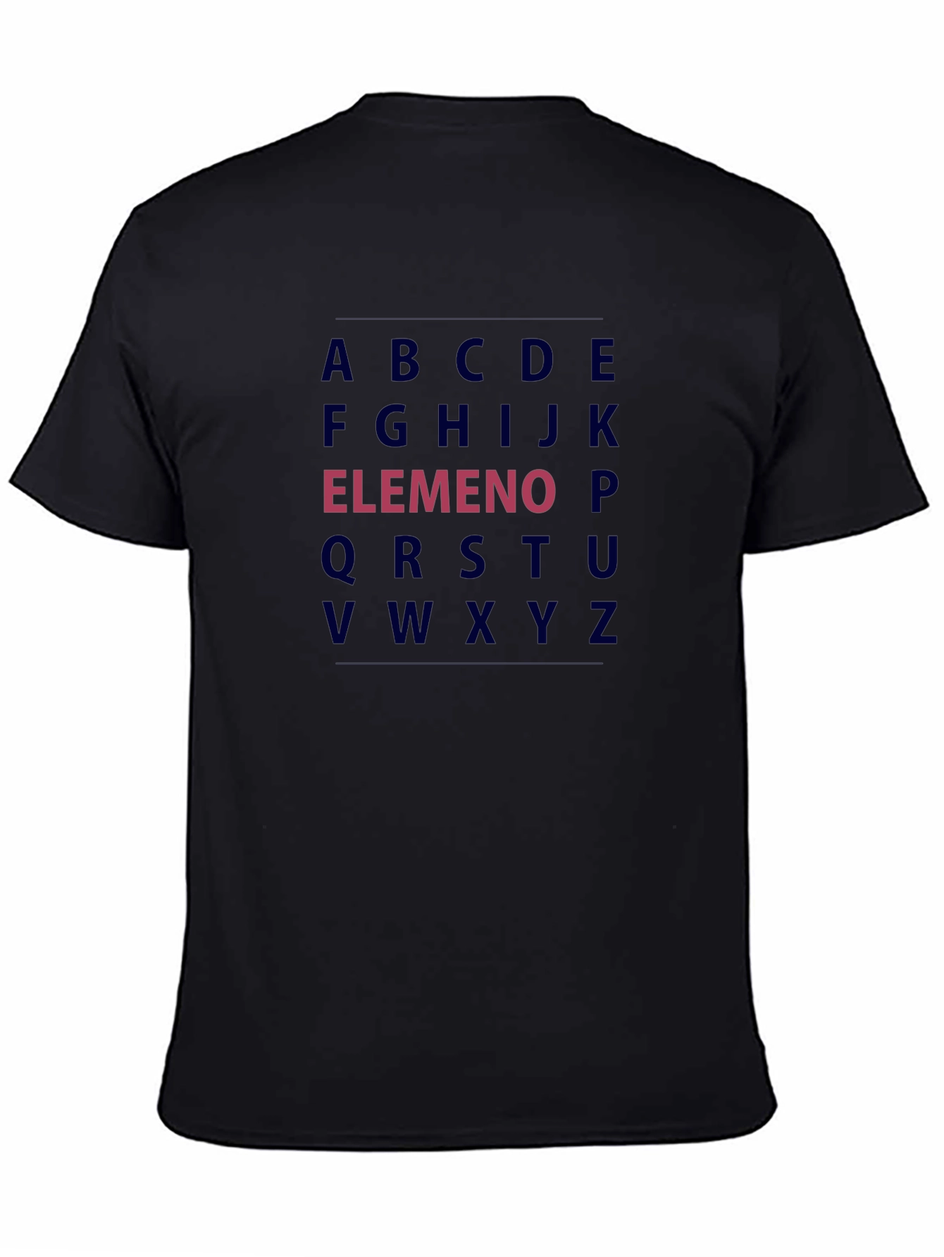 Alphabet Black T-Shirt - Funny LMNOP Tee