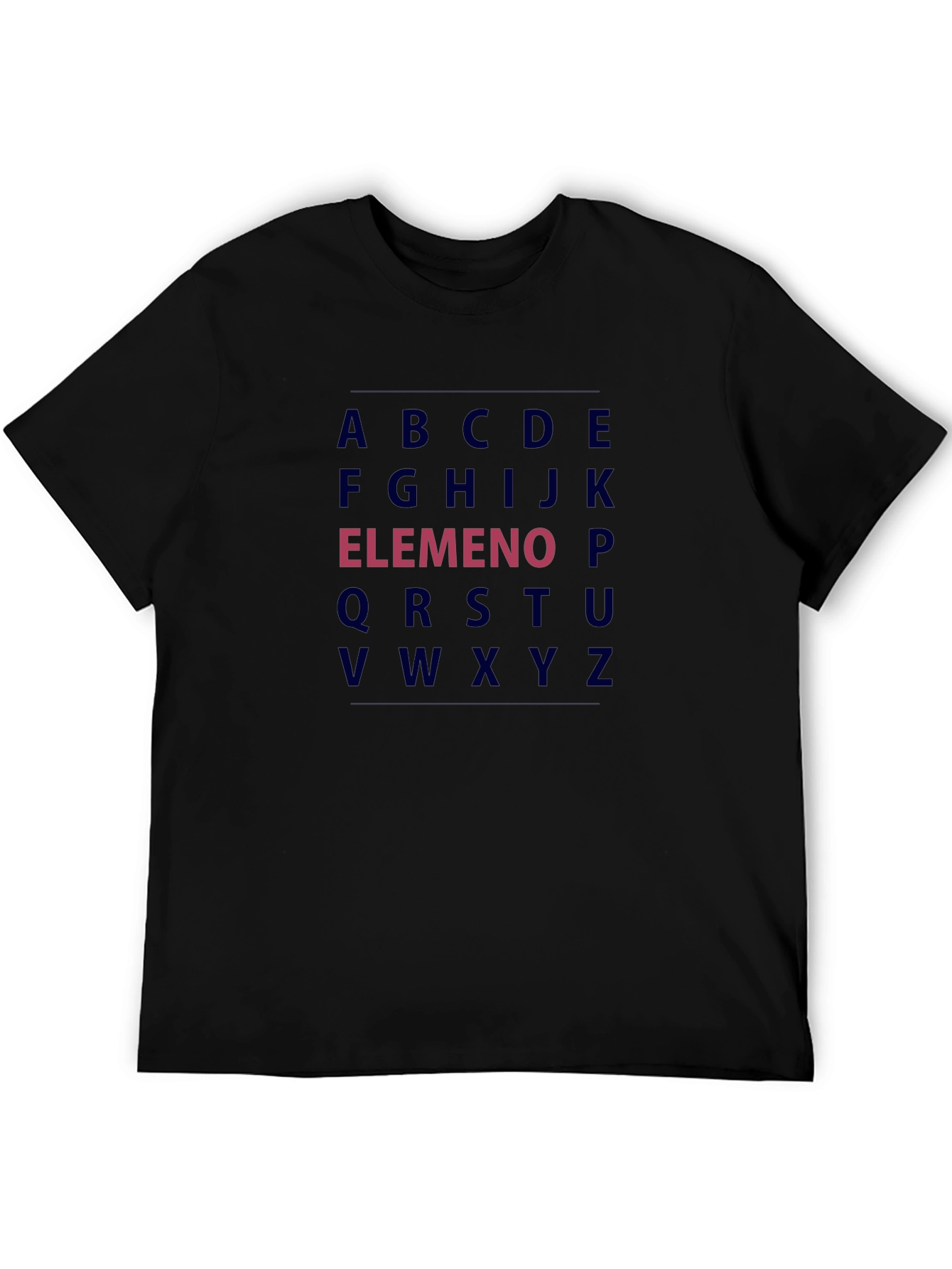 Alphabet Black T-Shirt - Funny LMNOP Tee