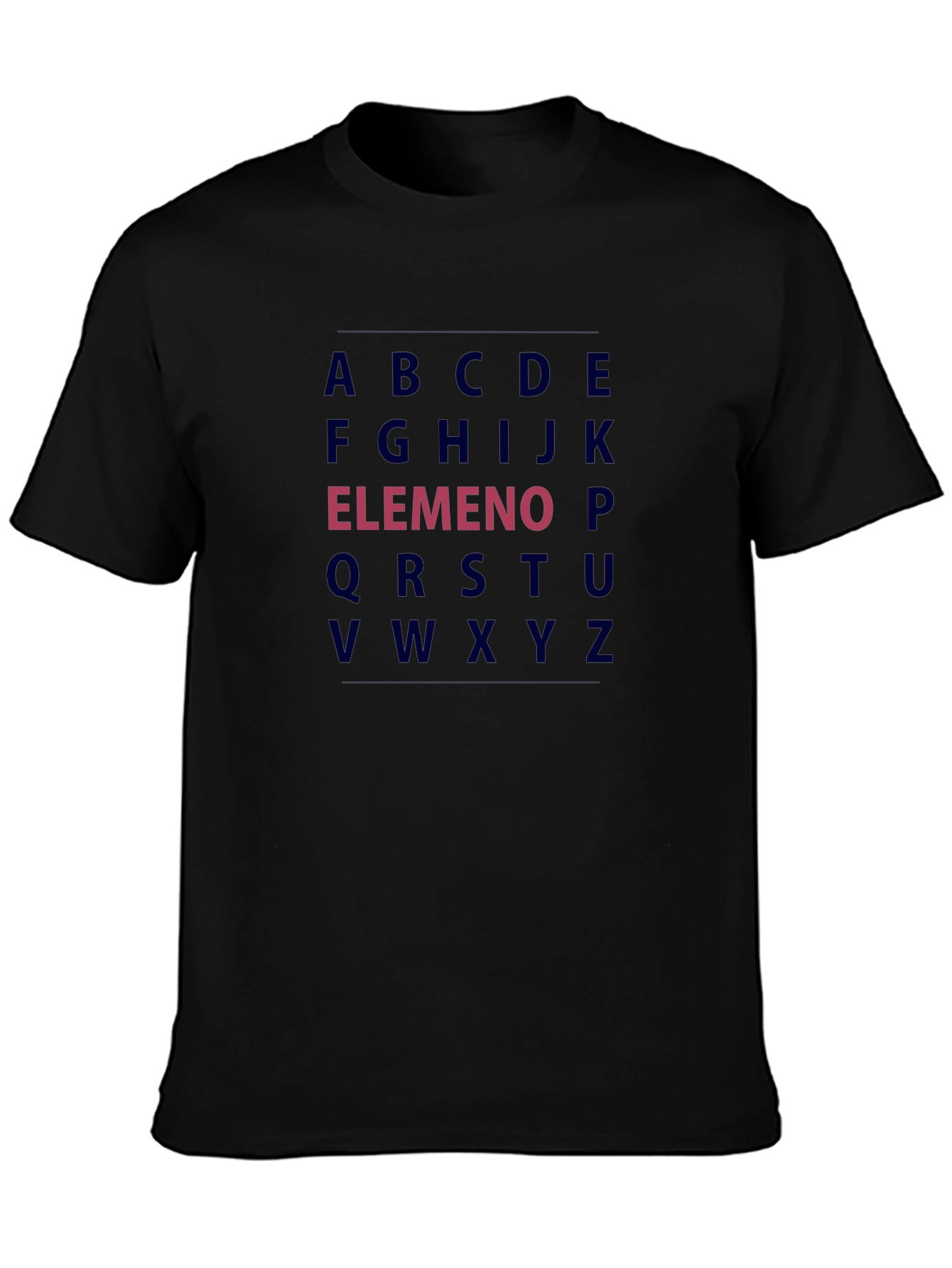 Alphabet Black T-Shirt - Funny LMNOP Tee
