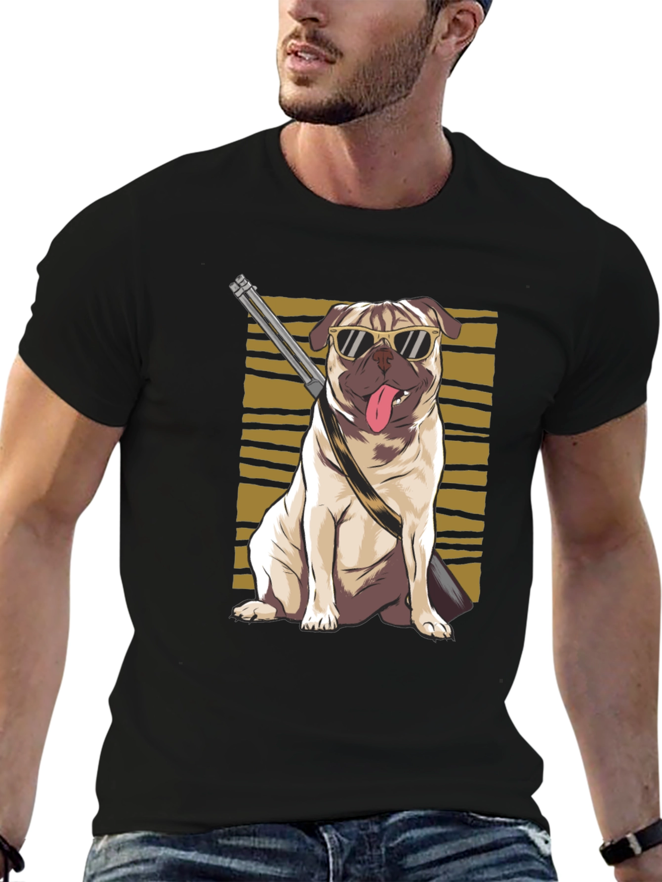 Cool Pug Gun T-Shirt