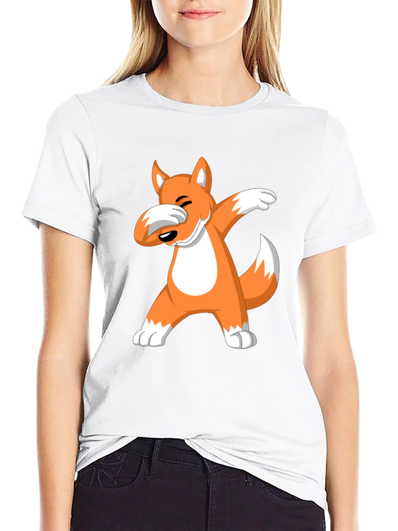 Dabbing Fox Graphic Tee - Cool Cartoon T-Shirt