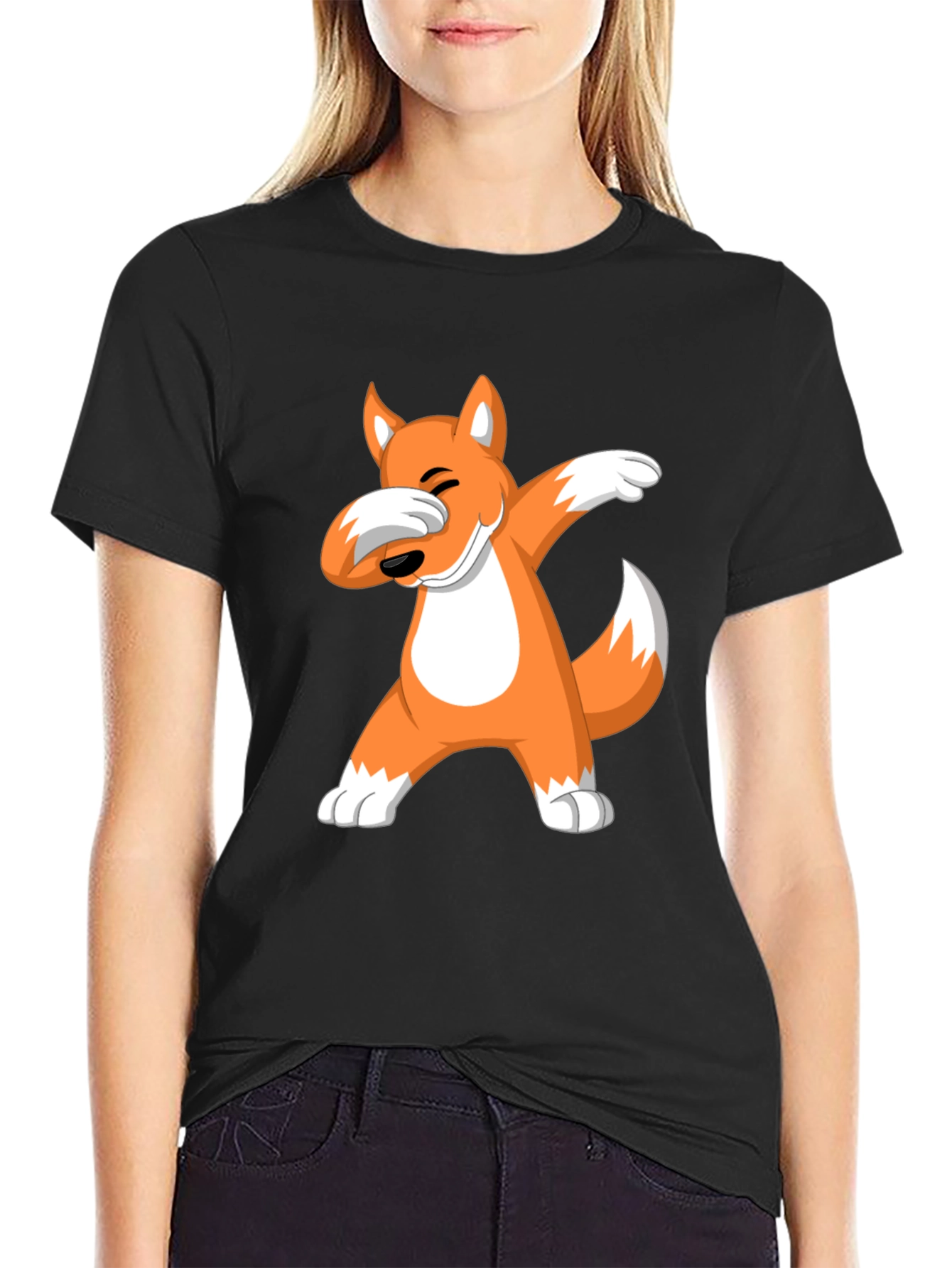 Dabbing Fox Graphic Tee - Cool Cartoon T-Shirt