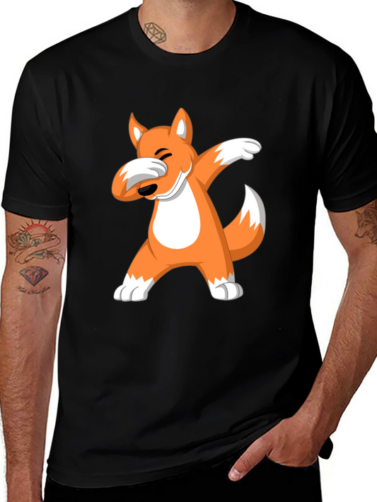 Dabbing Fox Graphic Tee - Cool Cartoon T-Shirt